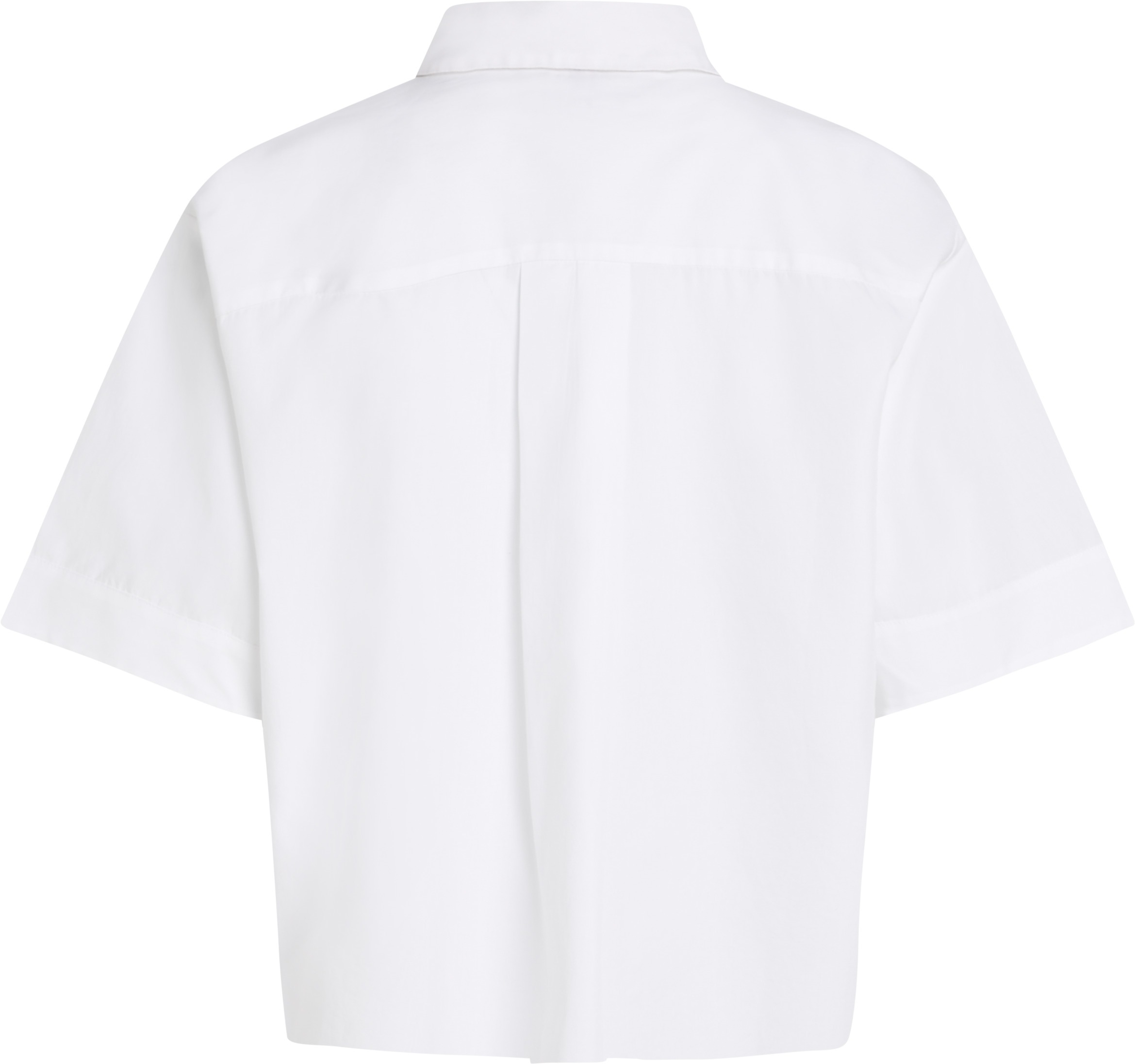Tommy Hilfiger Kurzarmshirt »POPLIN BOXY SHORT S/S SHIRT«, mit Brusttasche, Logostickerei