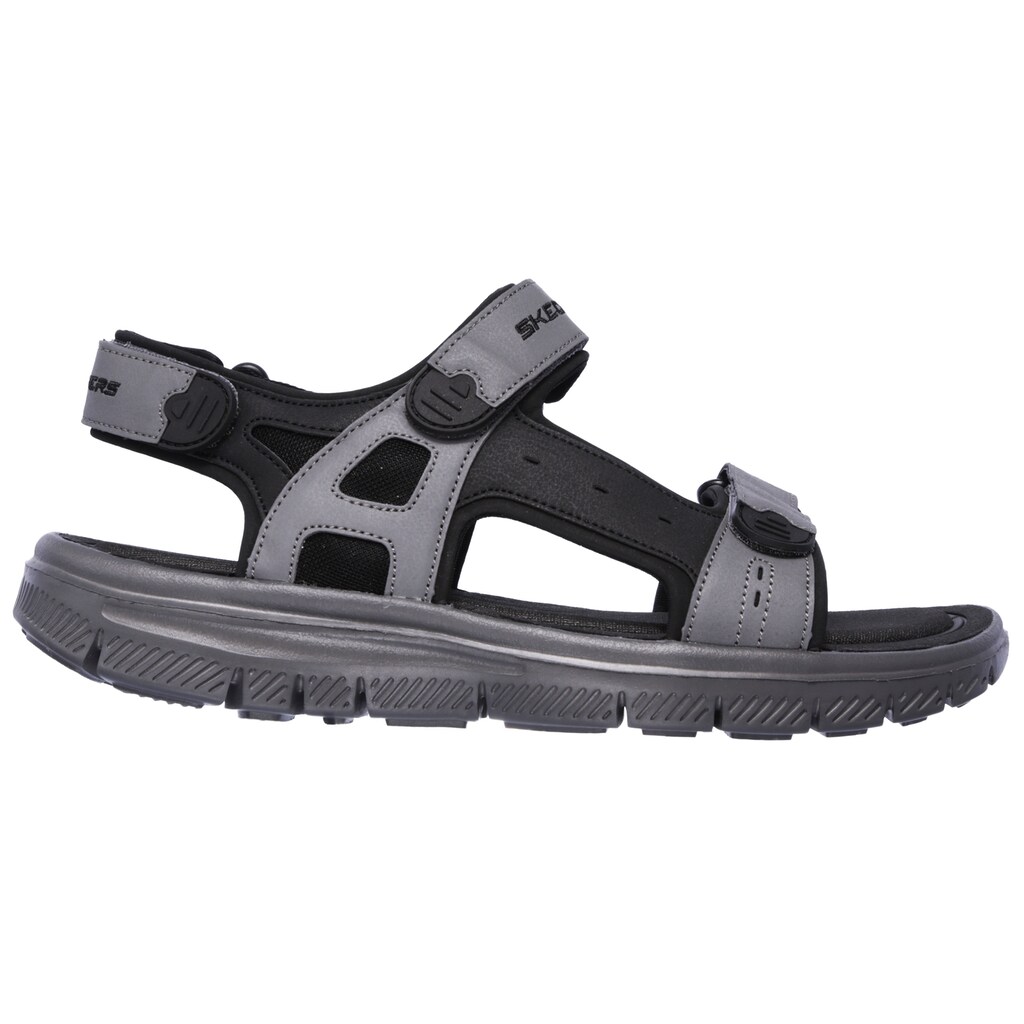 Marken Skechers Skechers Sandale »FLEX ADVANTIAGE S UPWELL«, mit drei Klettverschlüssen grau-schwarz Marken Skechers Skechers Sandale »FLEX ADVANTIAGE S UPWELL«, mit drei Klettverschlüssen grau-schwarz