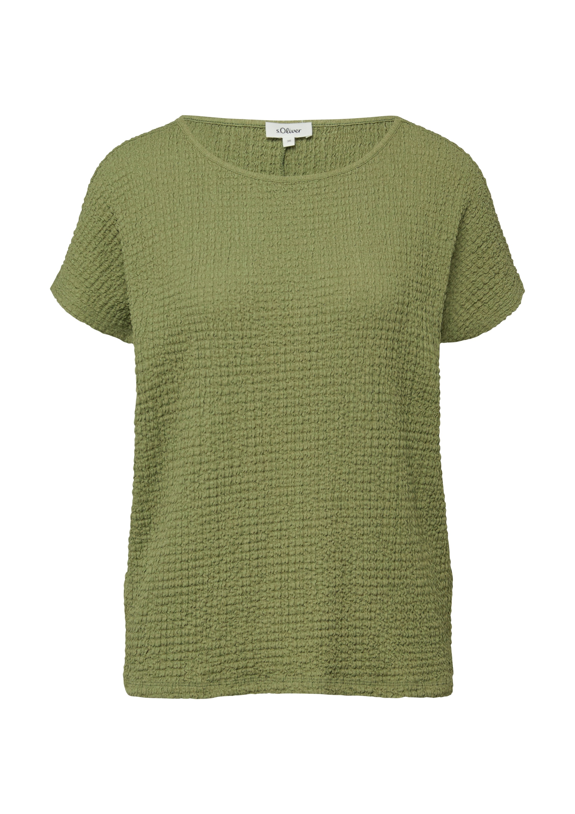 s.Oliver Women's Knit T-Shirt Summer Khaki Size 40 2