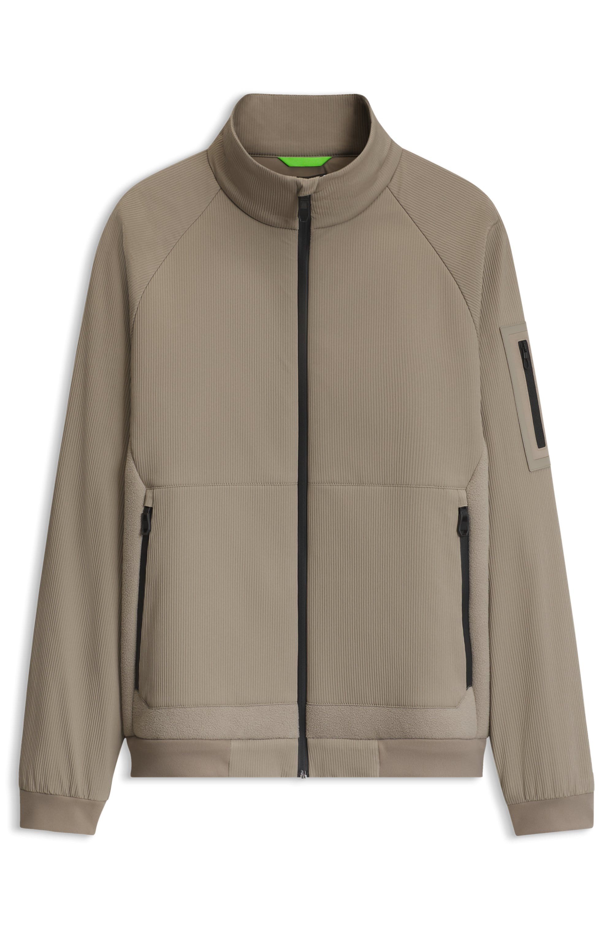 BOSS GREEN Hybridjacke wasserabweisende Oberfläche, weiches Winterfleece, Corduroy-Struktur