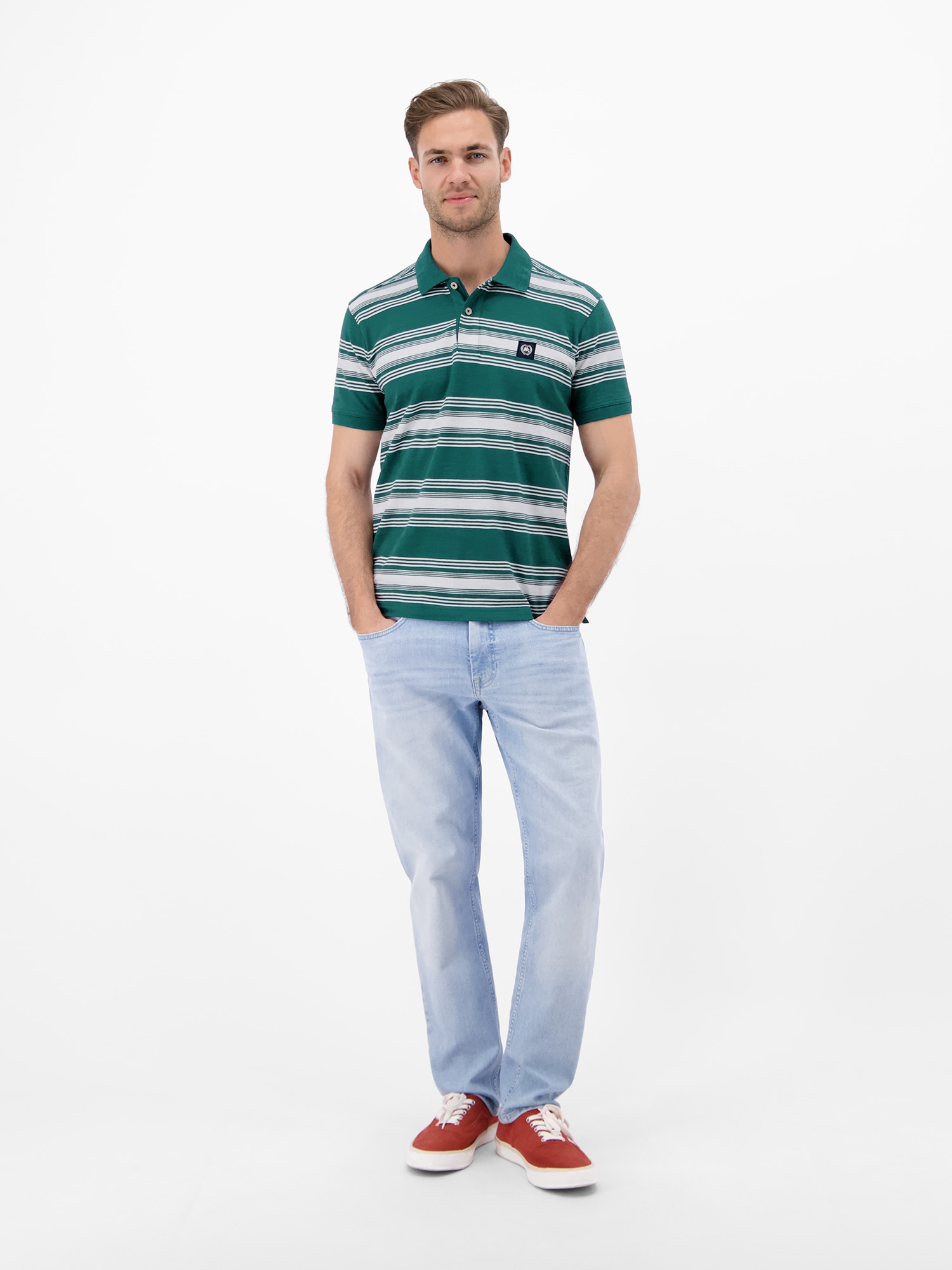 LERROS Poloshirt »Gestreiftes Poloshirt aus 100% Baumwolle«