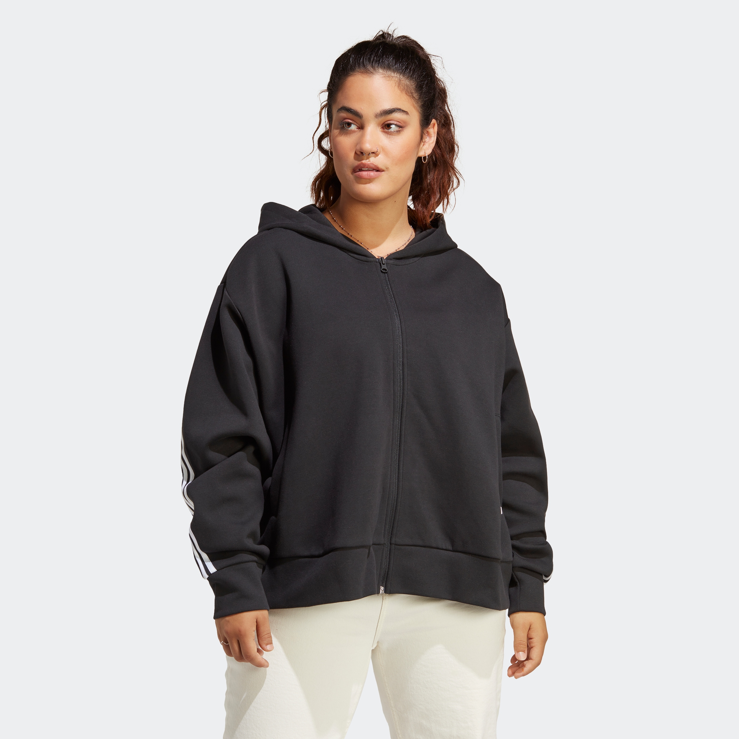 adidas Sportswear Outdoorjacke »FUTURE ICONS 3STREIFEN KAPUZENJACKE«, mit Kapuze