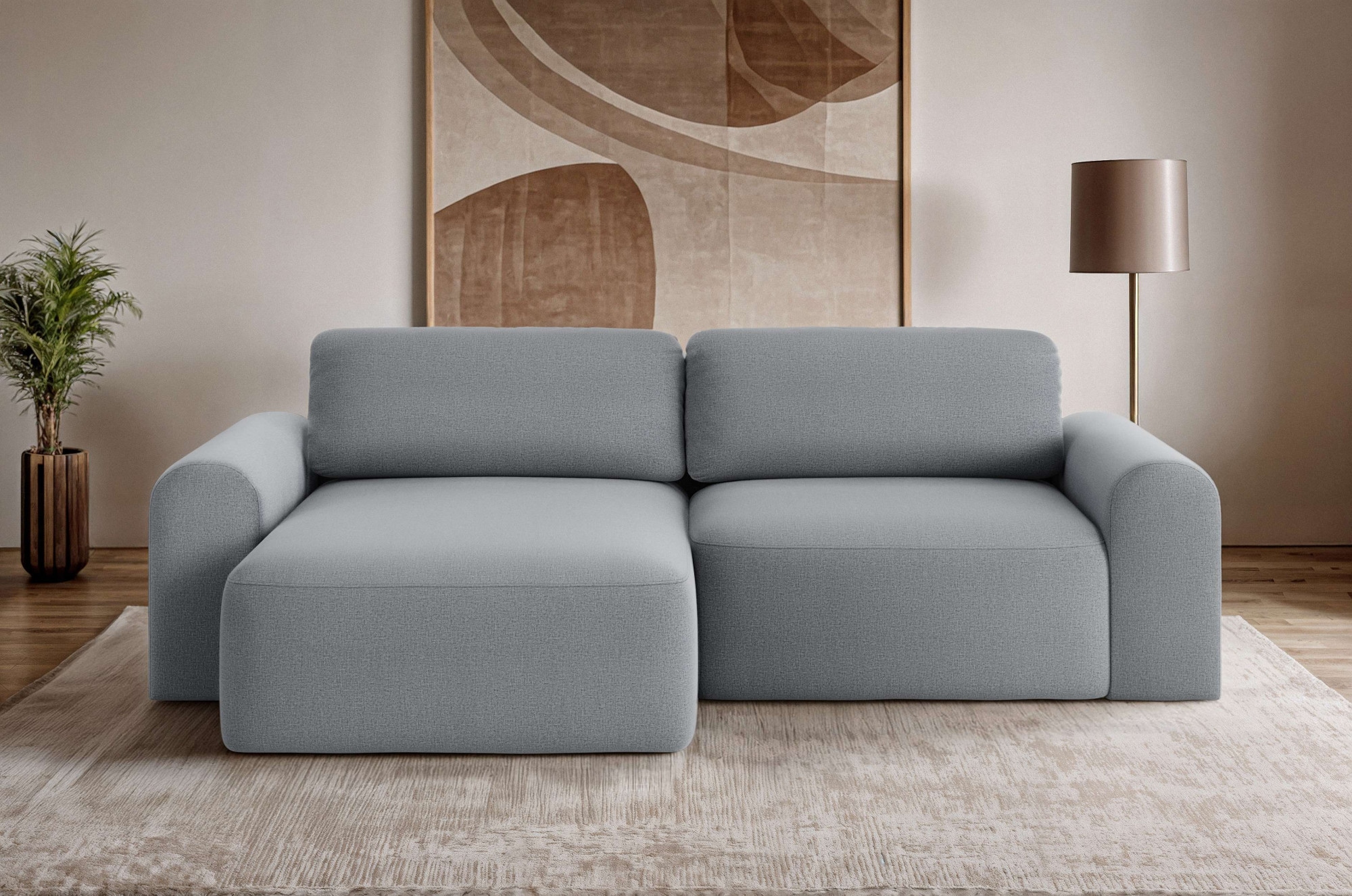 OTTO home Ecksofa "LEOO universell Schlafsofa mit Bettkasten, Maße B/T/H: 2 günstig online kaufen