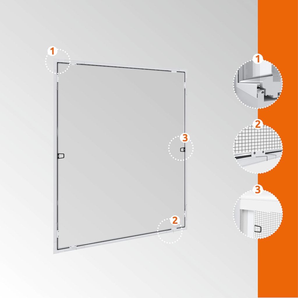 Windhager Insektenschutz-Fensterrahmen »Ultra Flat Fenster«