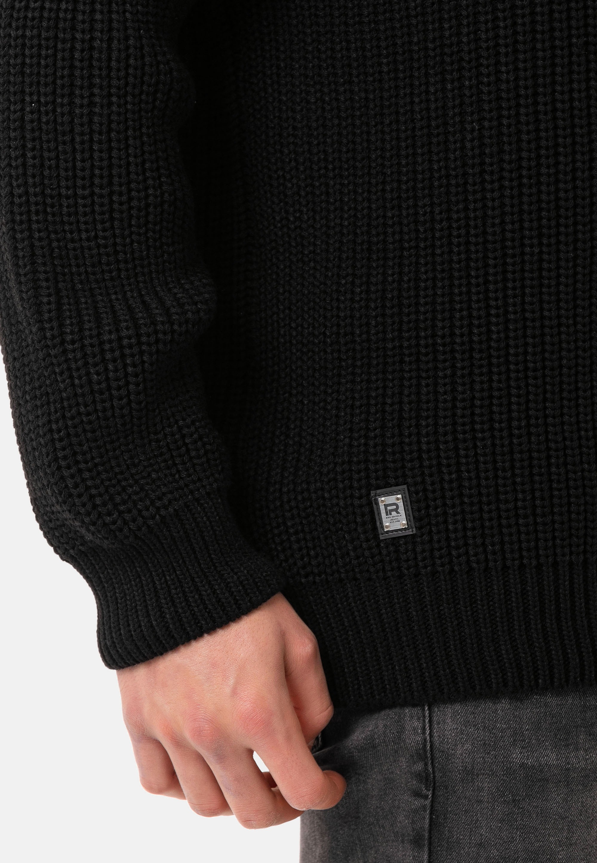RedBridge Kapuzensweatshirt »Long Beach«, locker geschnittener Strickpulli mit Kapuze