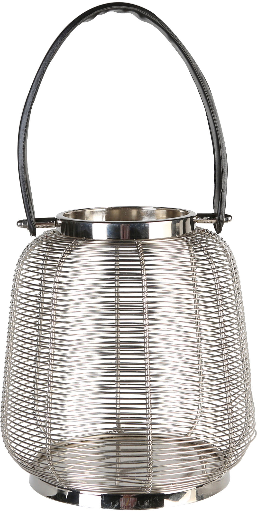 Casablanca by Gilde Windlicht »Cage«, (1 St.), aus Edelstahl, mit Glaseinsatz und Henkel