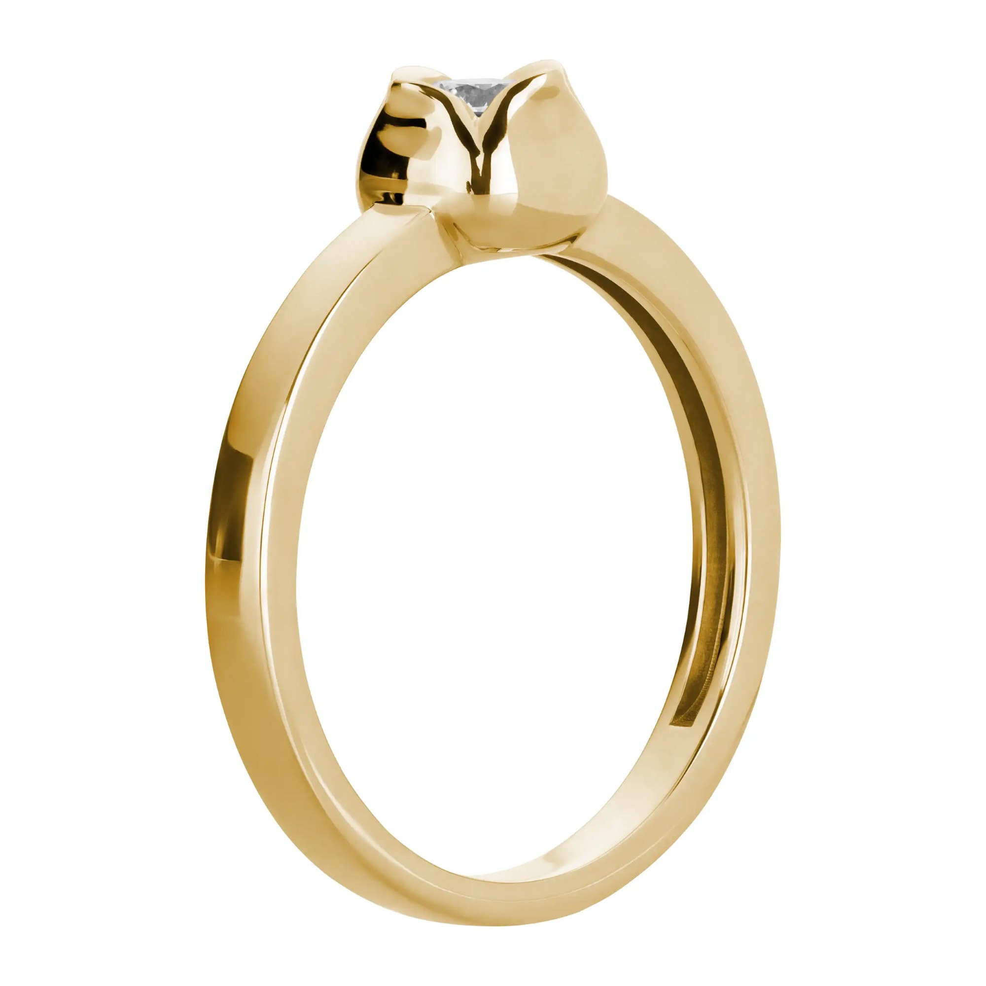 LYOMI Fingerring »585/- Gelbgold 1 synth. Diam. 0,25ct.«