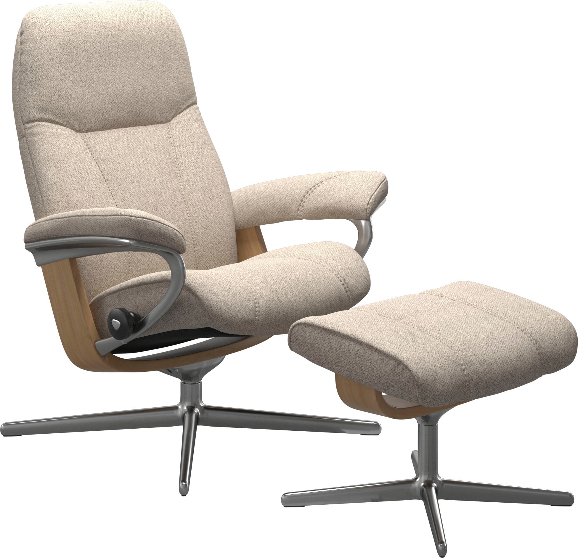 Stressless® Relaxsessel »Consul«, mit Cross Base, Größe S, M & L, Holzakzent Eiche