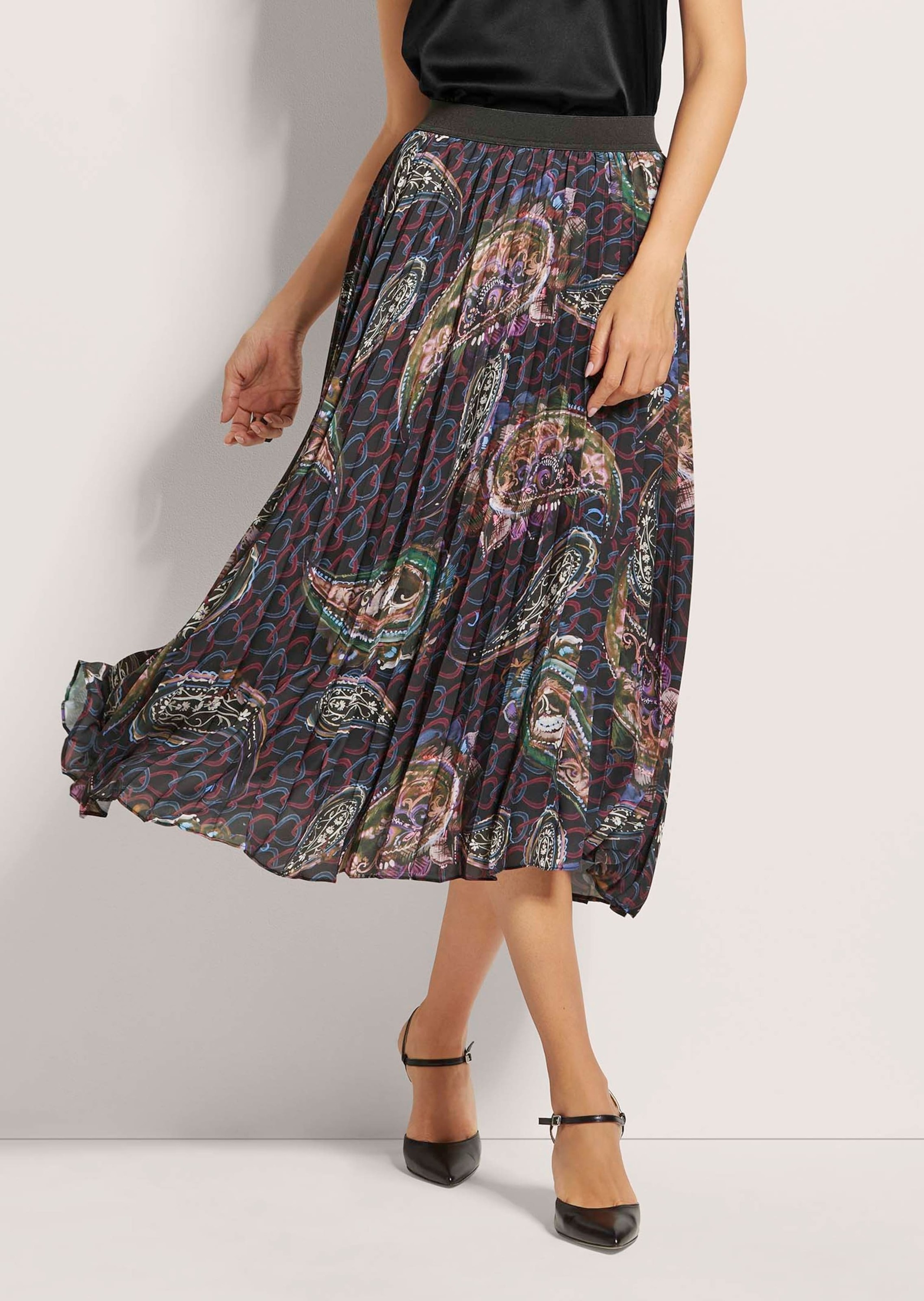 Thumbnail - MADELEINE Midirock "Rock Plisseerock mit Paisley-Muster"