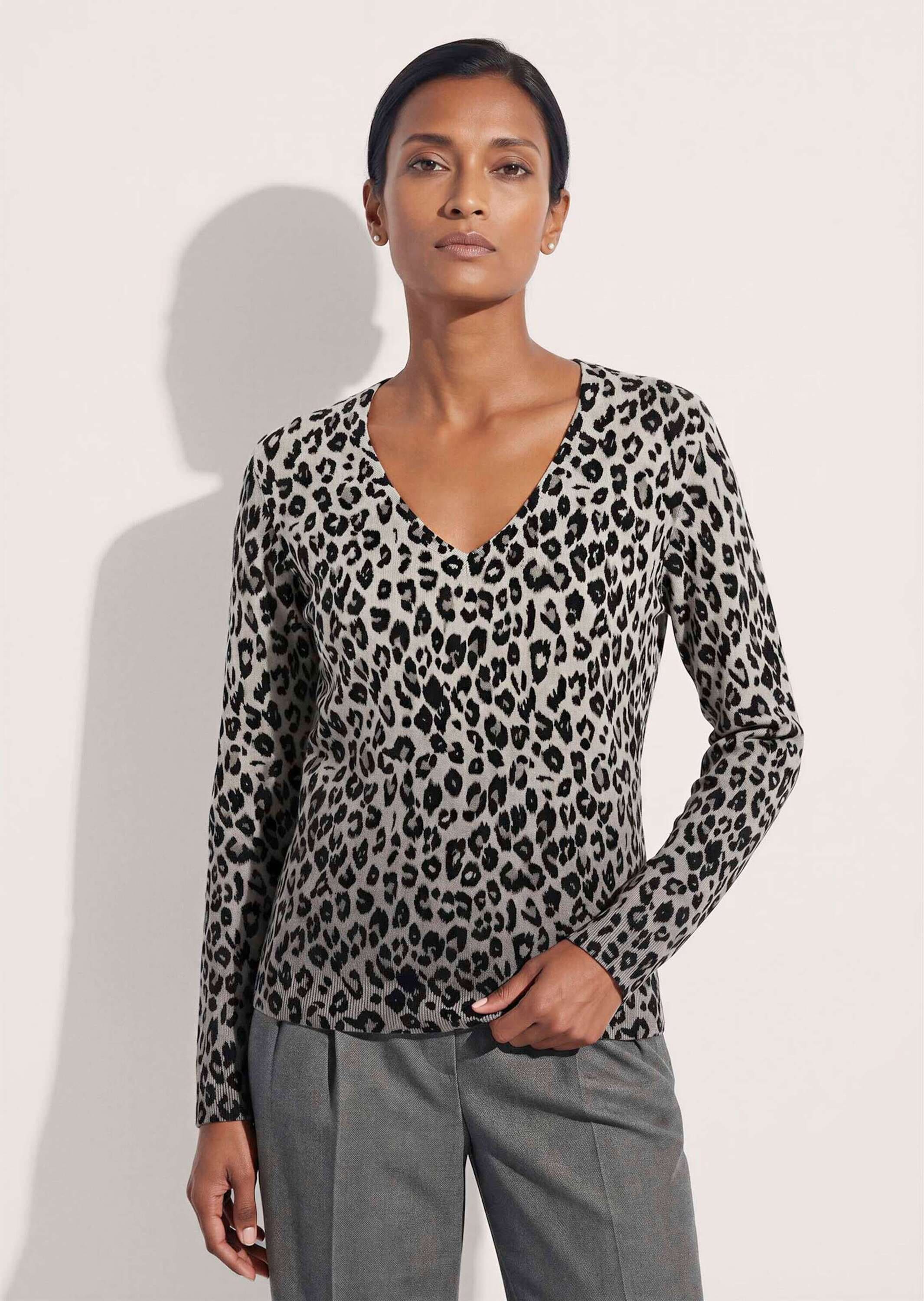 MADELEINE Longpullover »Strickpullover Luxuriöser Wollpullover mit Animal-Design« Animal Design mit Farbverlauf