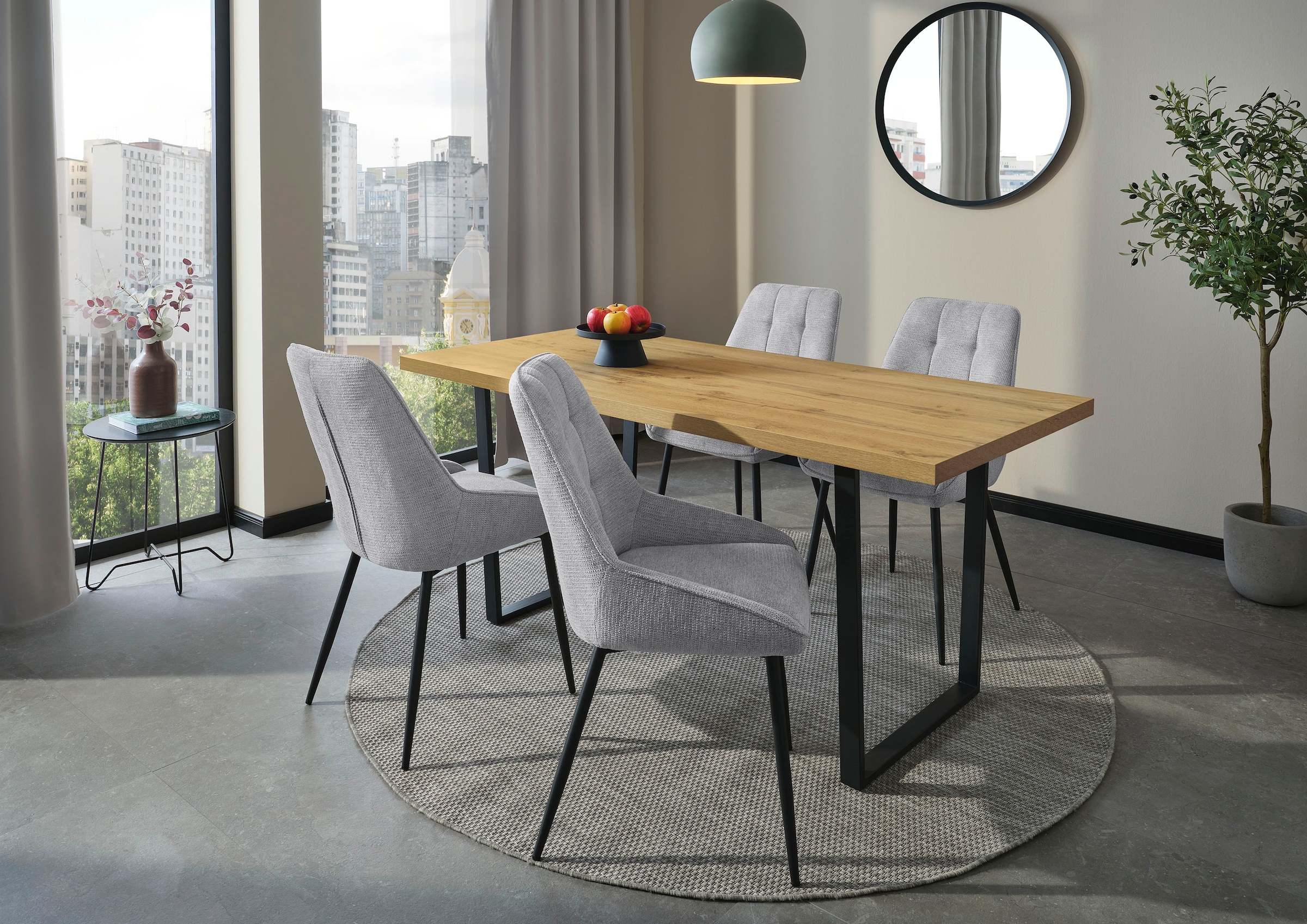 Jockenhöfer Gruppe Essgruppe "ROGER, Sitzgruppe, Tisch, 4 Stühle" Set, 5 St günstig online kaufen