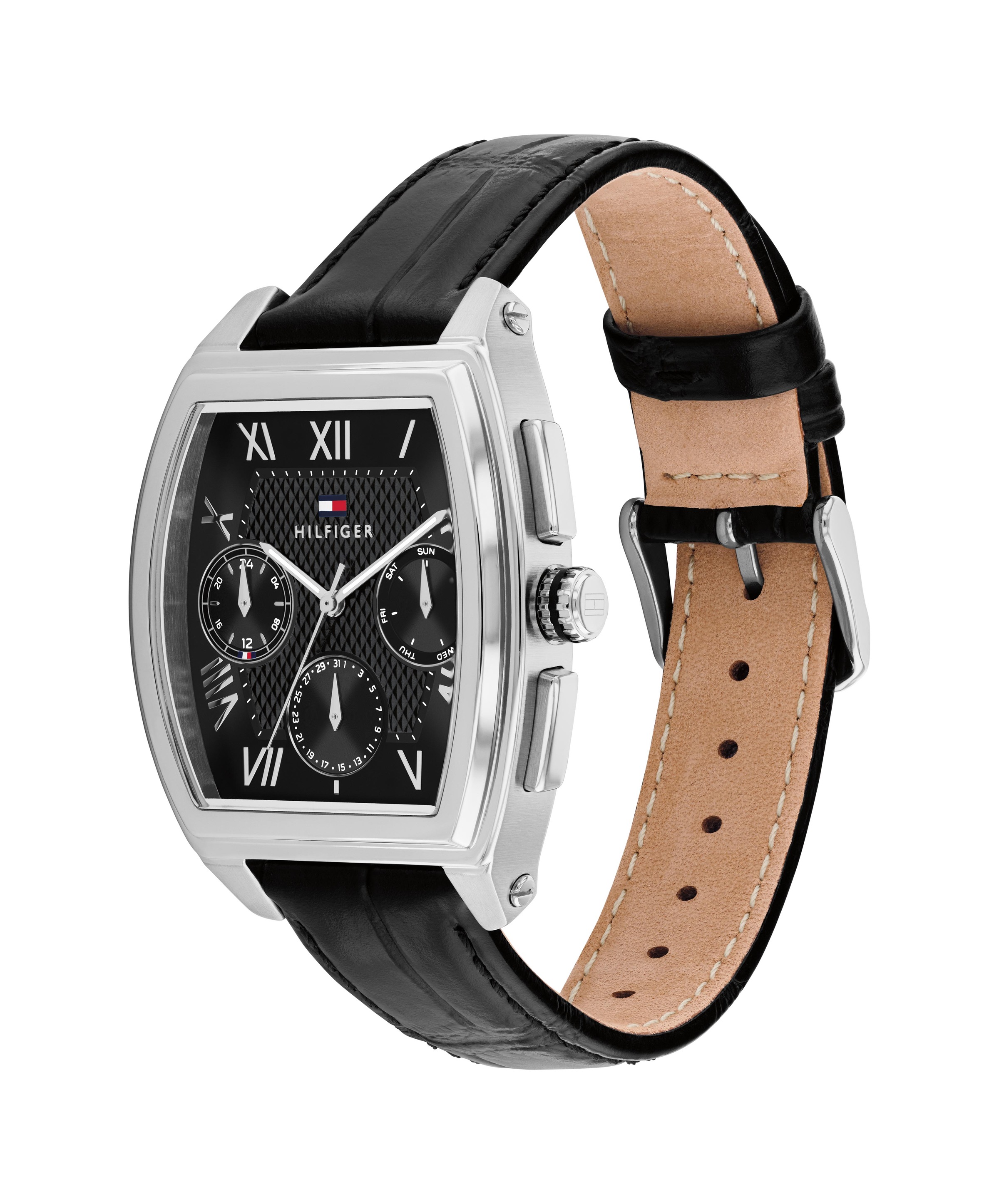 Tommy Hilfiger Multifunktionsuhr »TH-OXFORD« Quarzuhr, Armbanduhr, Herrenuhr, Lederarmband, analog