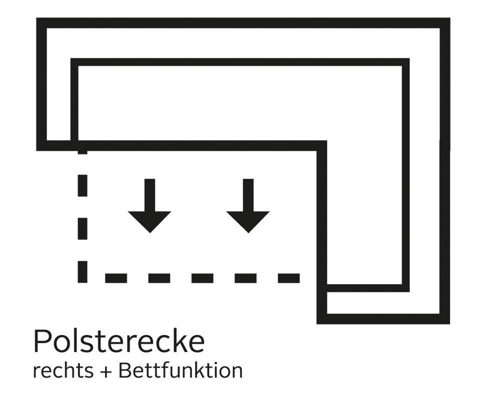 Places of Style Ecksofa »Cardoso L-Form«, Federkern, wahlweise mit Bett, Schubkasten, teilweise Relaxfunktion