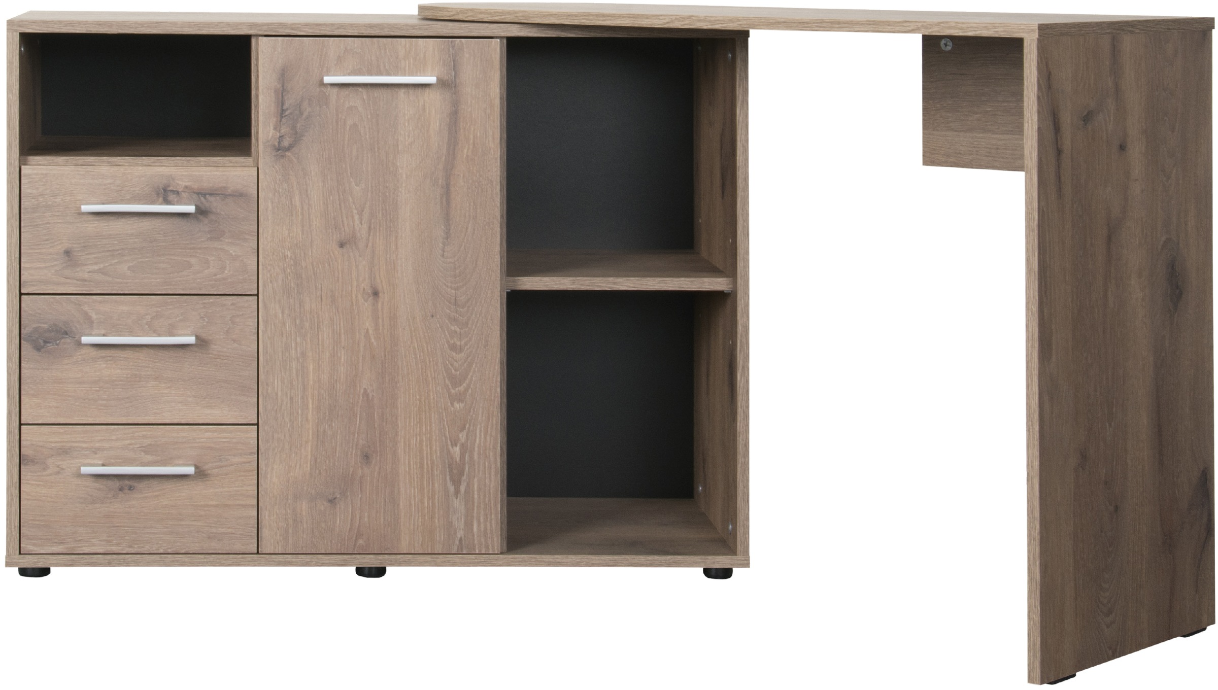 VOGL Möbelfabrik Schreibtisch, schwenkbare Tischplatte, platzsparend, Made in Germany