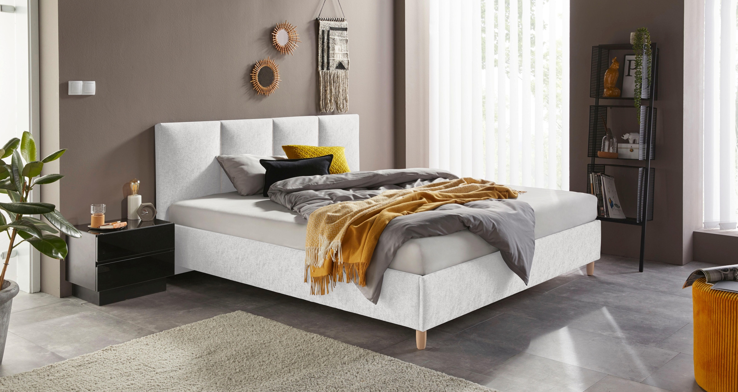 Polsterbett, beige, WESTFALIA SCHLAFKOMFORT, Betten