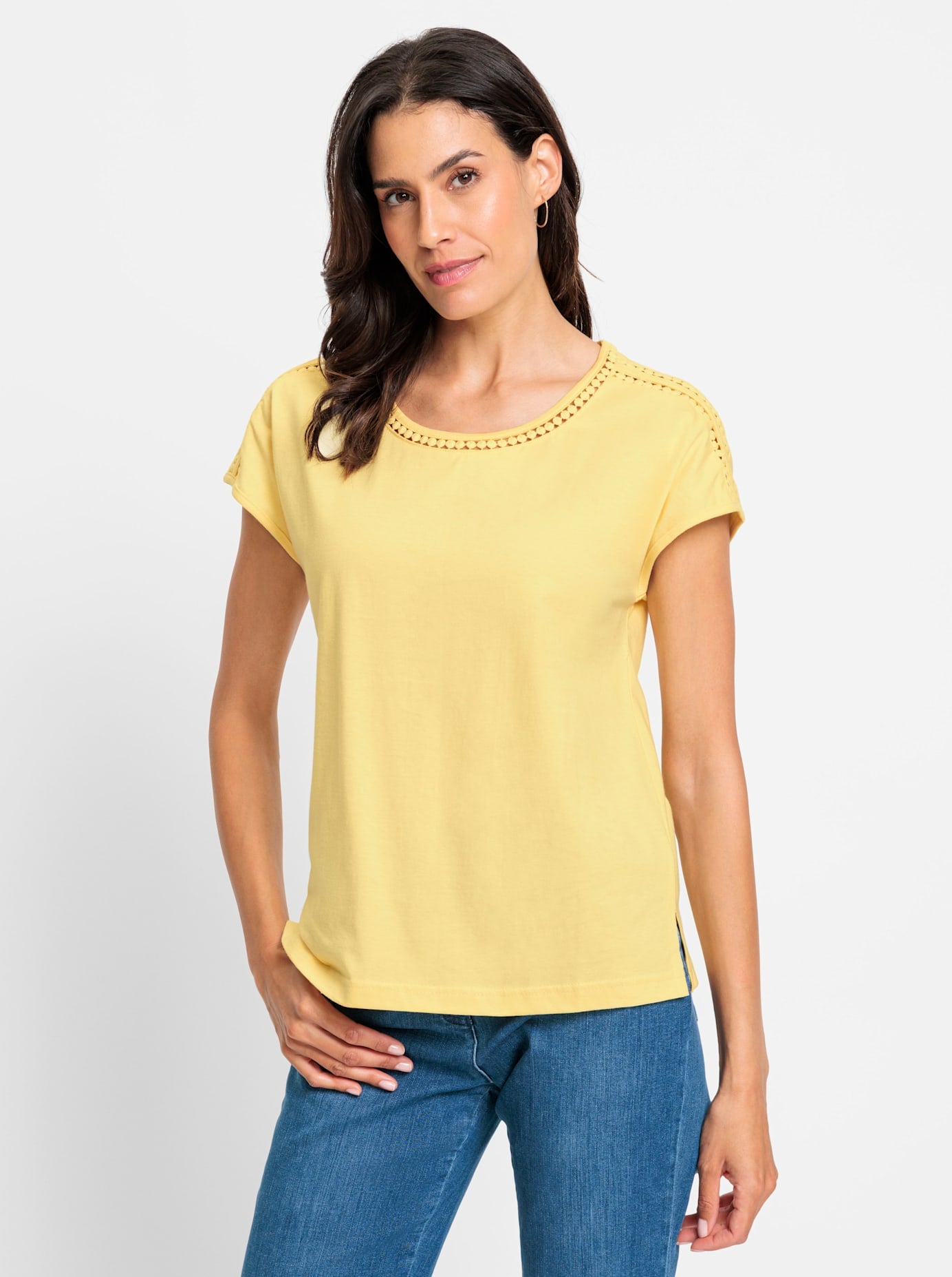 Inspirationen Rundhalsshirt "Rundhals-Shirt" 1 Stk. tlg. günstig online kaufen