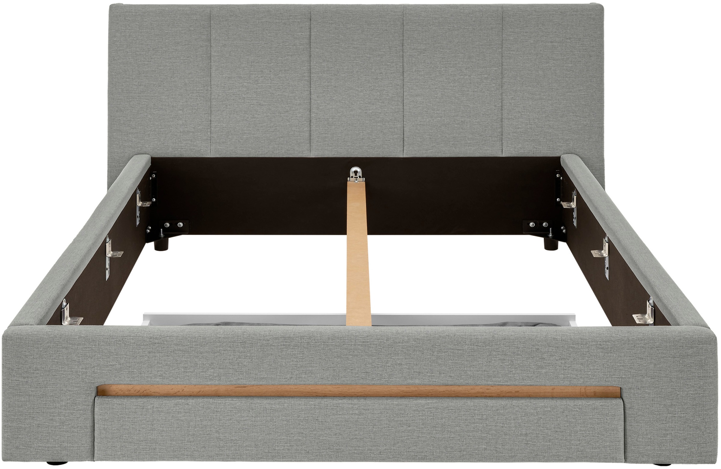 INOSIGN Polsterbett »CiTY/GiRON, Bettgestell mit Bettkasten, gepolstertes Stauraumbett«, mit Hundebett oder Stauraumschublade, Bezug Cord-oder Leinenoptik