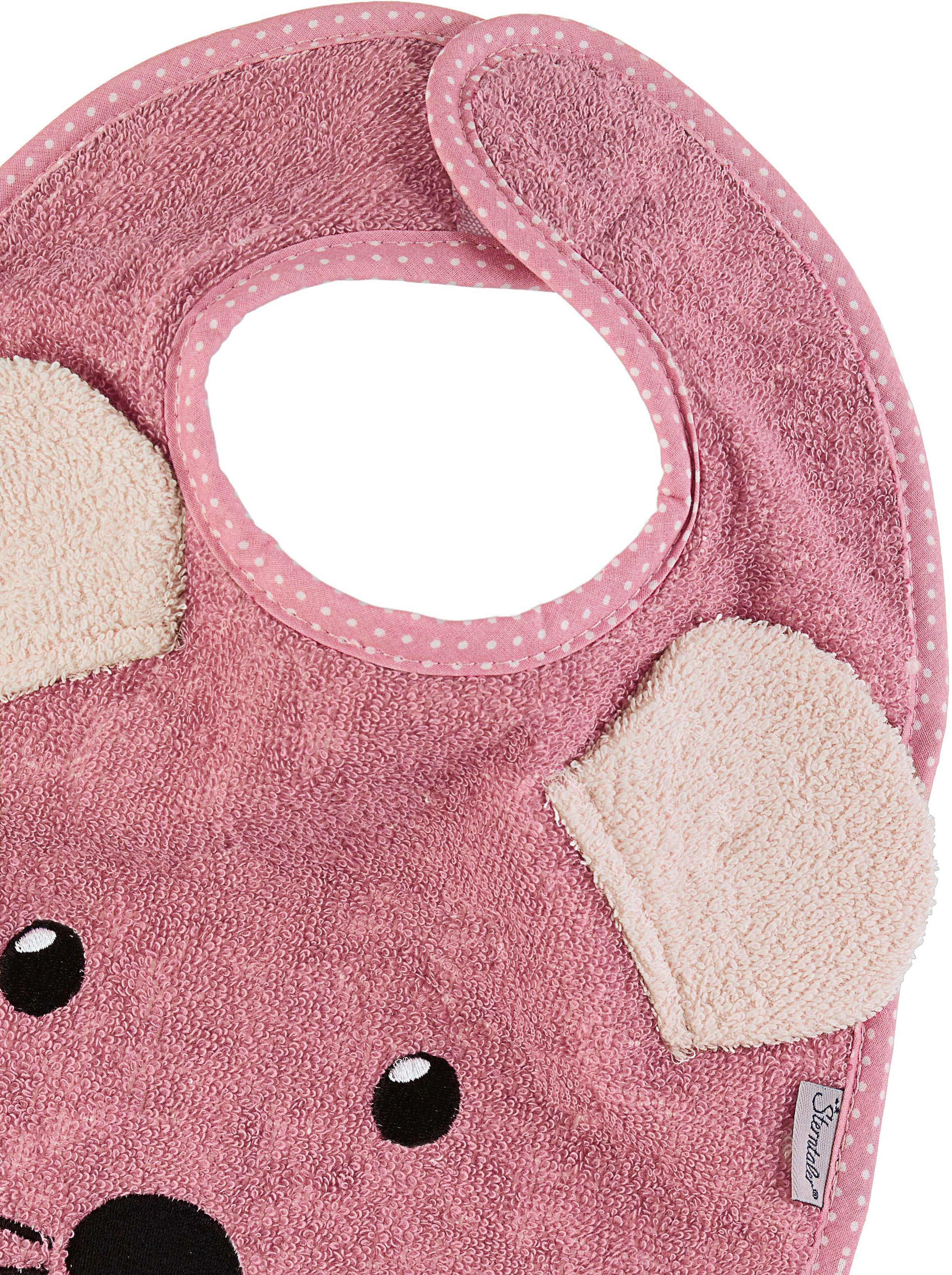 Sterntaler® Lätzchen »Klettlätzchen Plastik, Mabel, rosa«