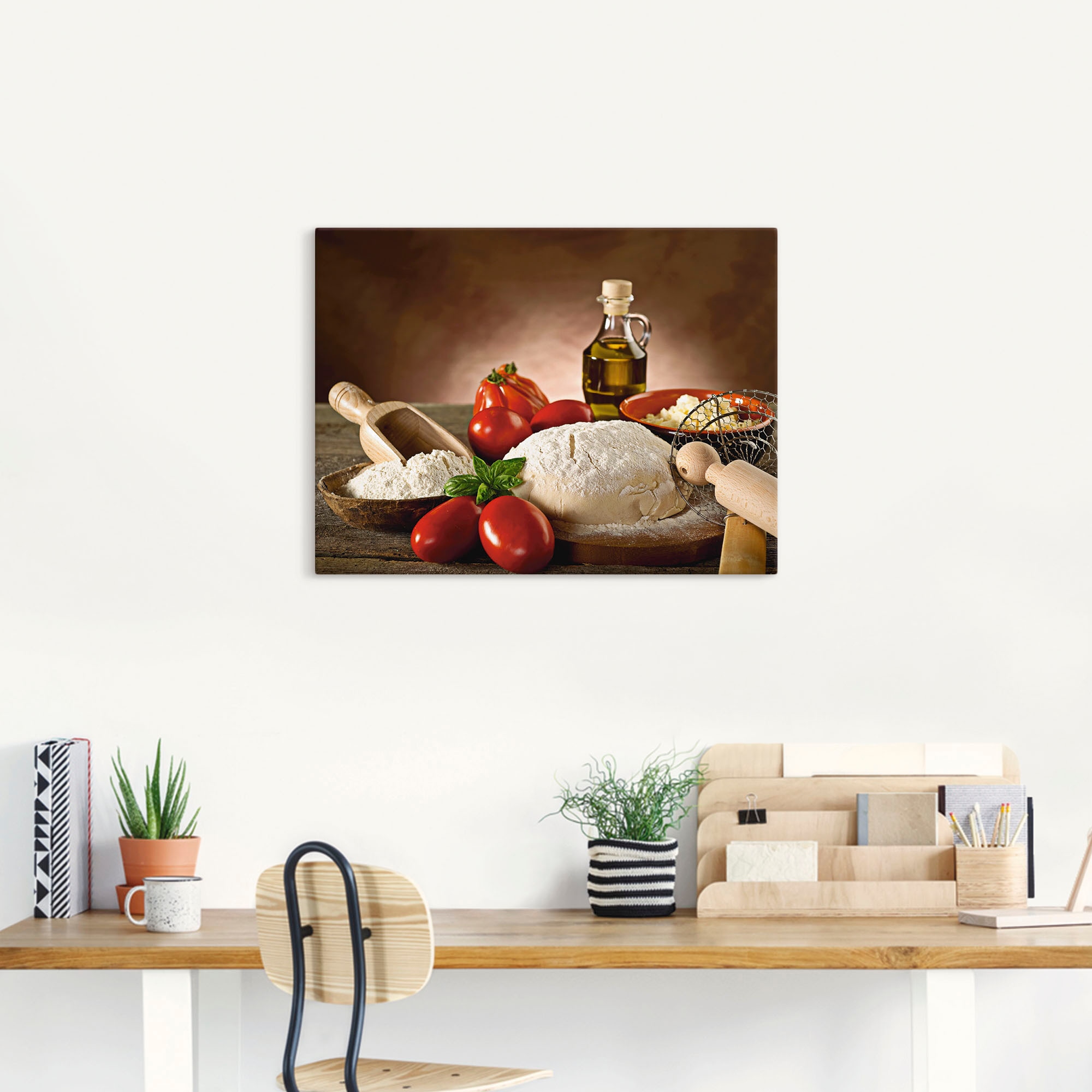 Artland Wandbild »Teig für Pizza«, Lebensmittel, (1 St.), als Alubild, Outdoorbild, Leinwandbild, Poster in verschied. Größen