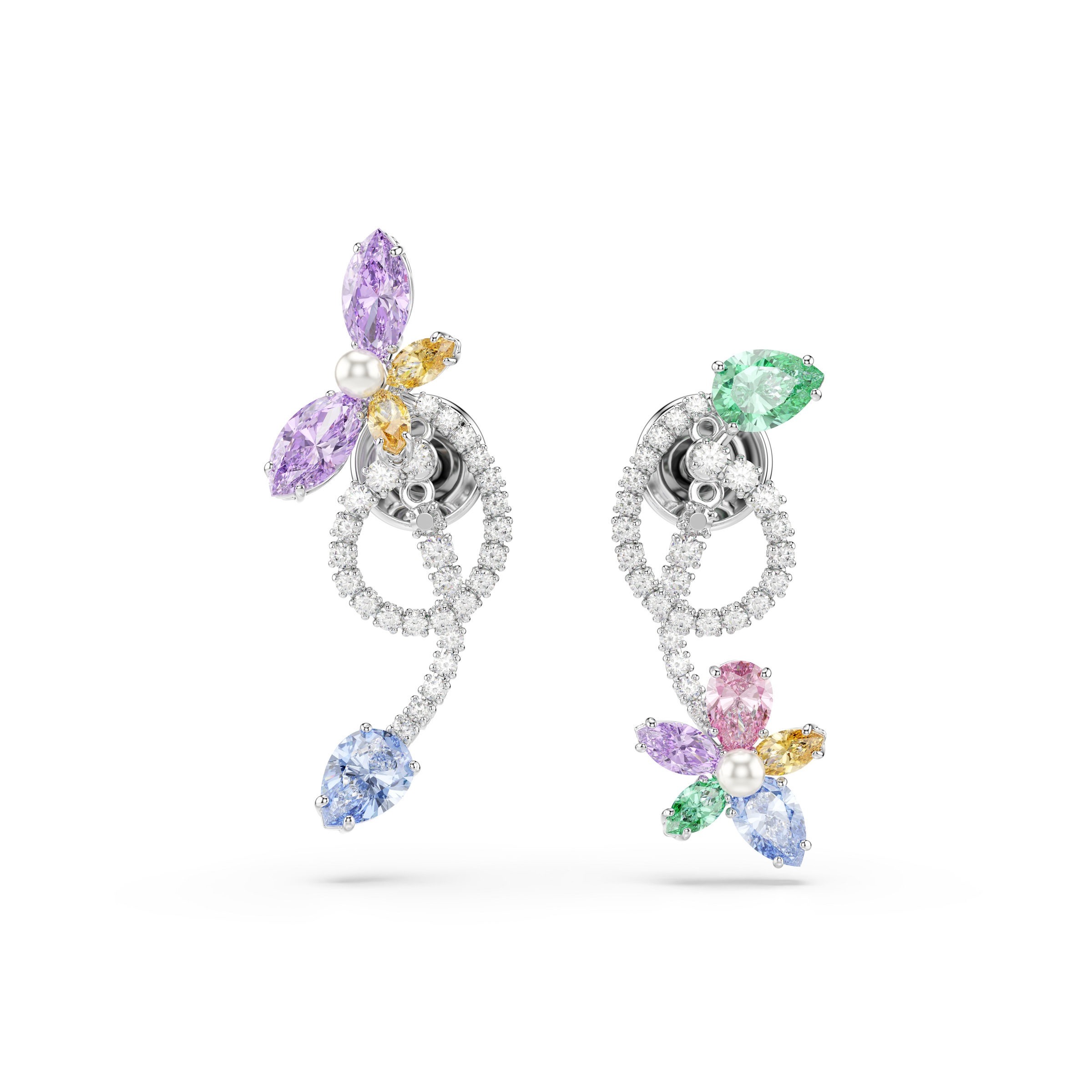 Swarovski Paar Ohrstecker »Schmuck Geschenk 2026 CAPSULE Ohrringe Libelle Blume« mit Swarovski® Kristall - mit Swarovski® Perle