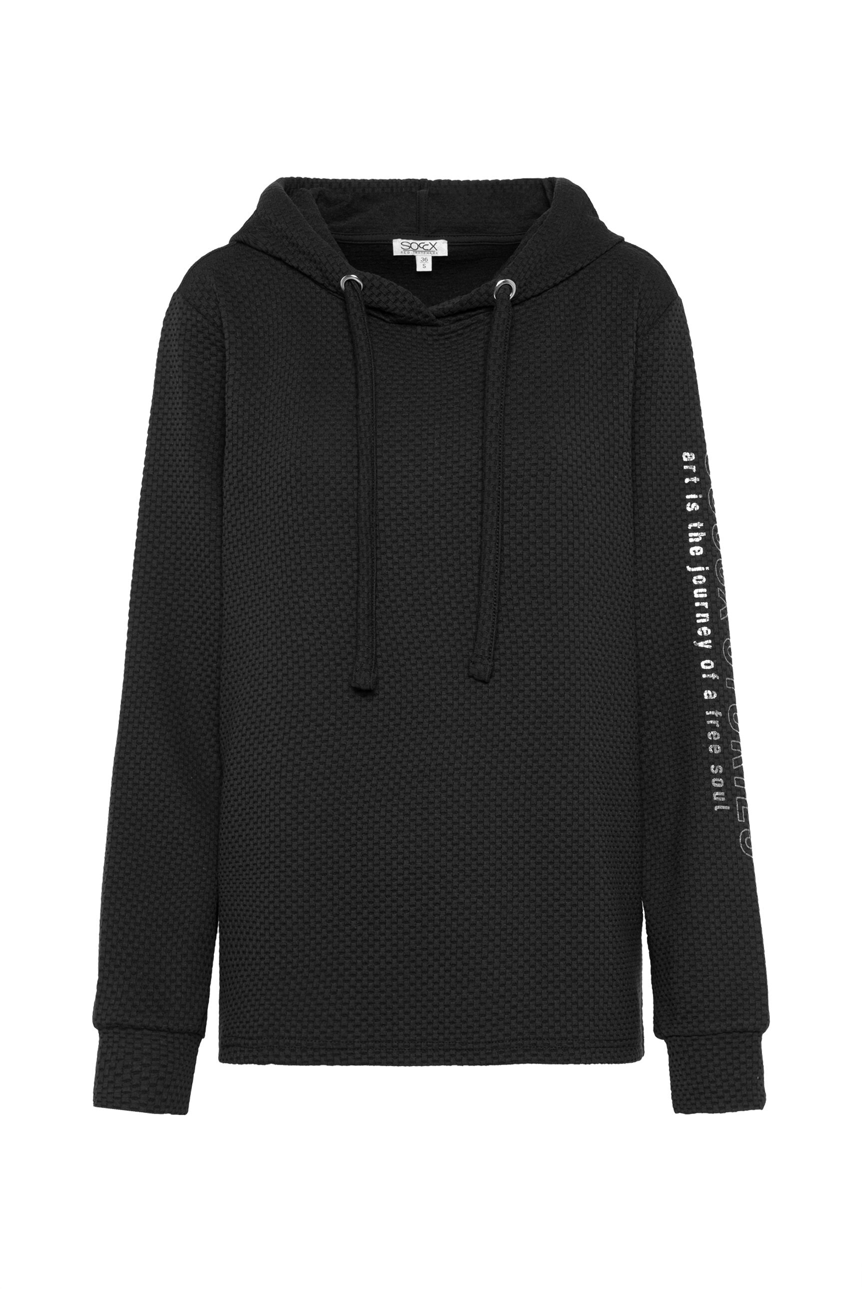 SOCCX Kapuzensweatshirt, mit Seitenschlitze