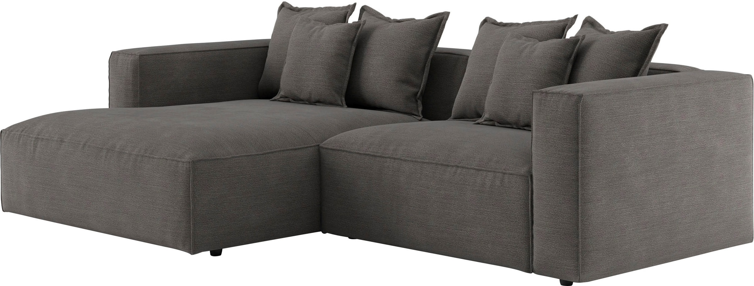 INOSIGN Ecksofa »Cowboy L-Form«, mit 6 Kissen, kubisches Sofa