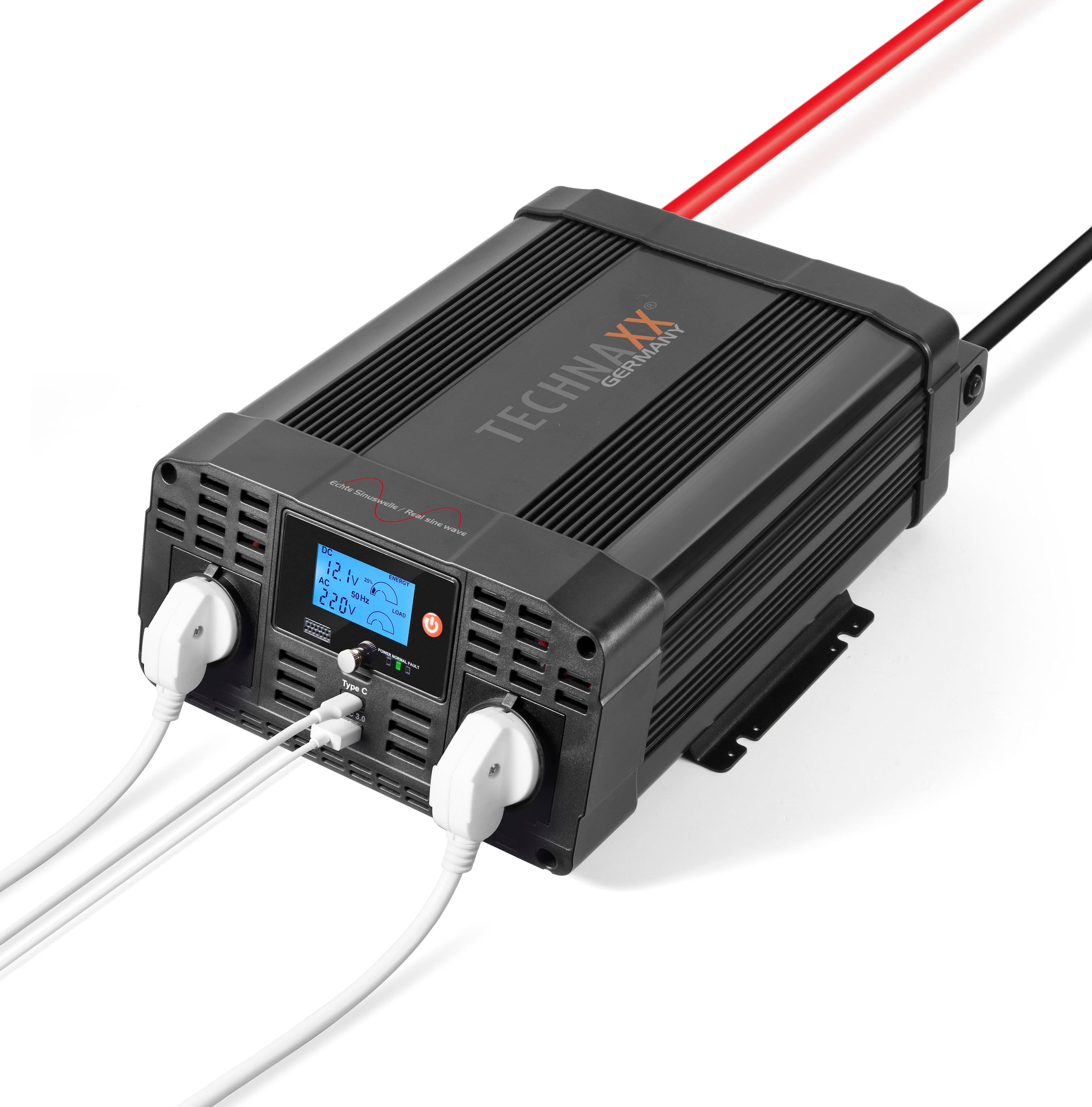 Technaxx Wechselrichter »3000W Sinus TE23«, für den mobilen Einsatz von  elektronischen Geräten über 12V-Anschluss online kaufen
