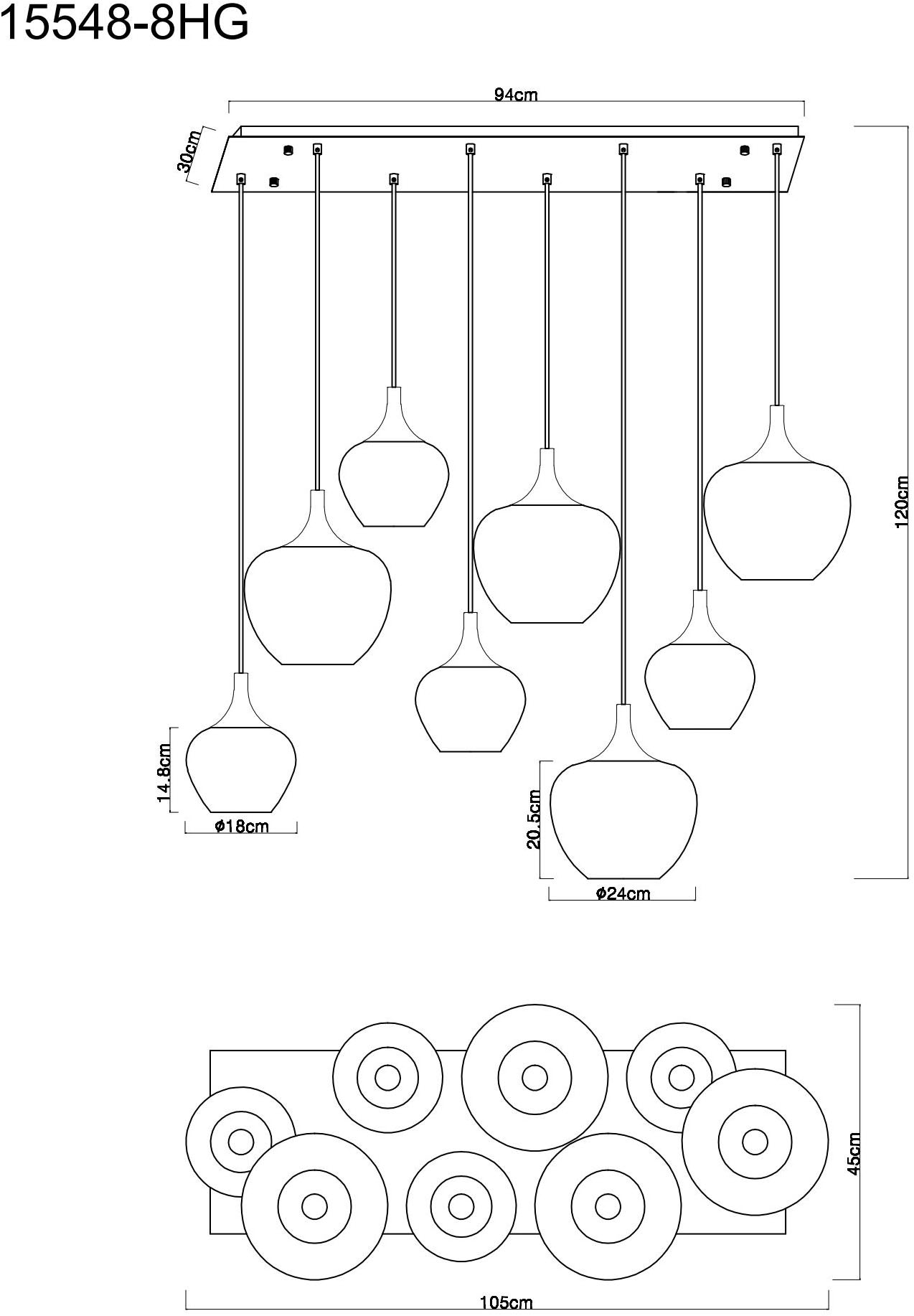 GLOBO LIGHTING Hängeleuchte »MAXY« E27 1 Stk. Hängelampe schwarz Glas kupferfarben verschiedene Glasgrößen