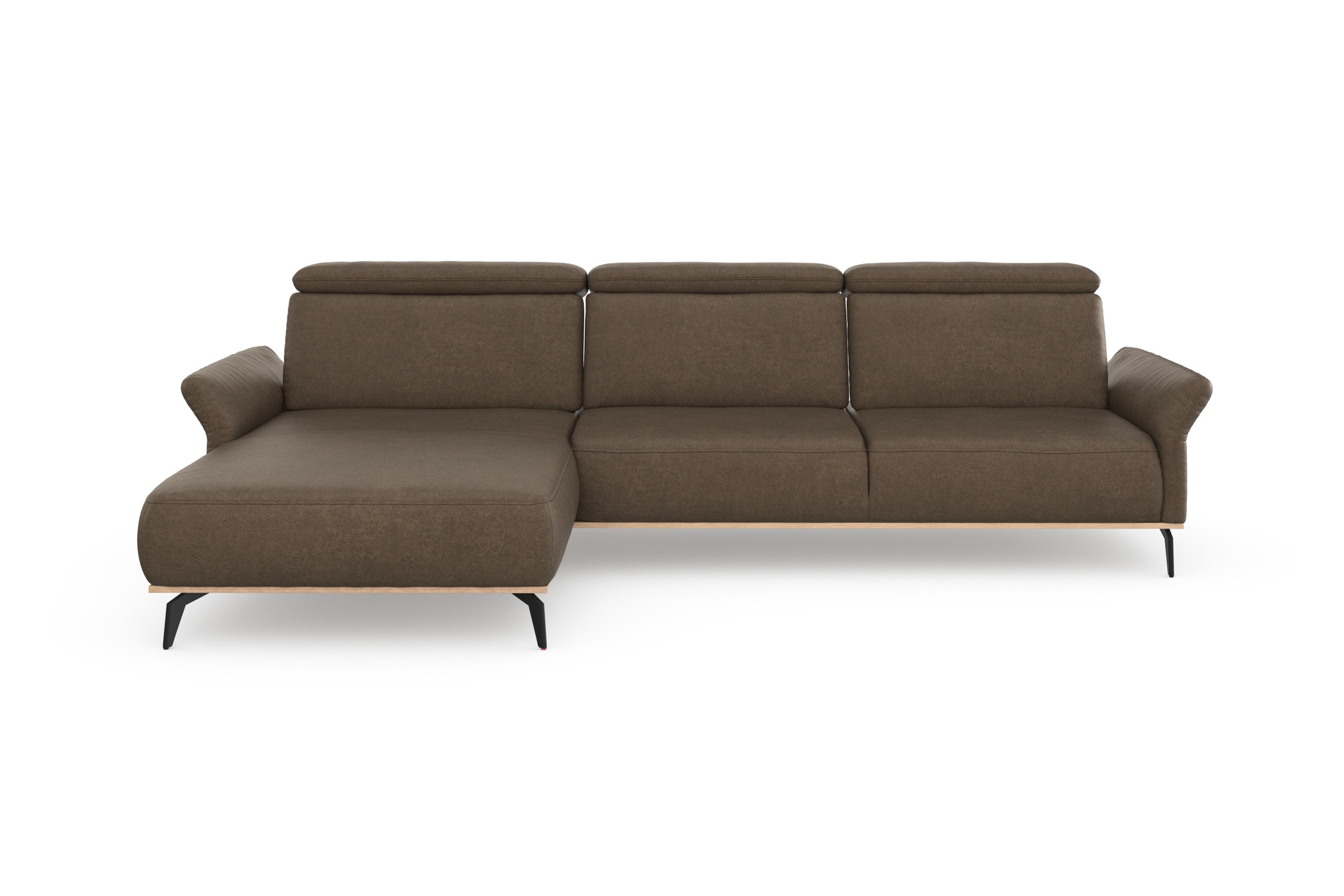 Home affaire Ecksofa "Fjord L-Form" massiv, wahlweise mit Armlehnfunktion, günstig online kaufen