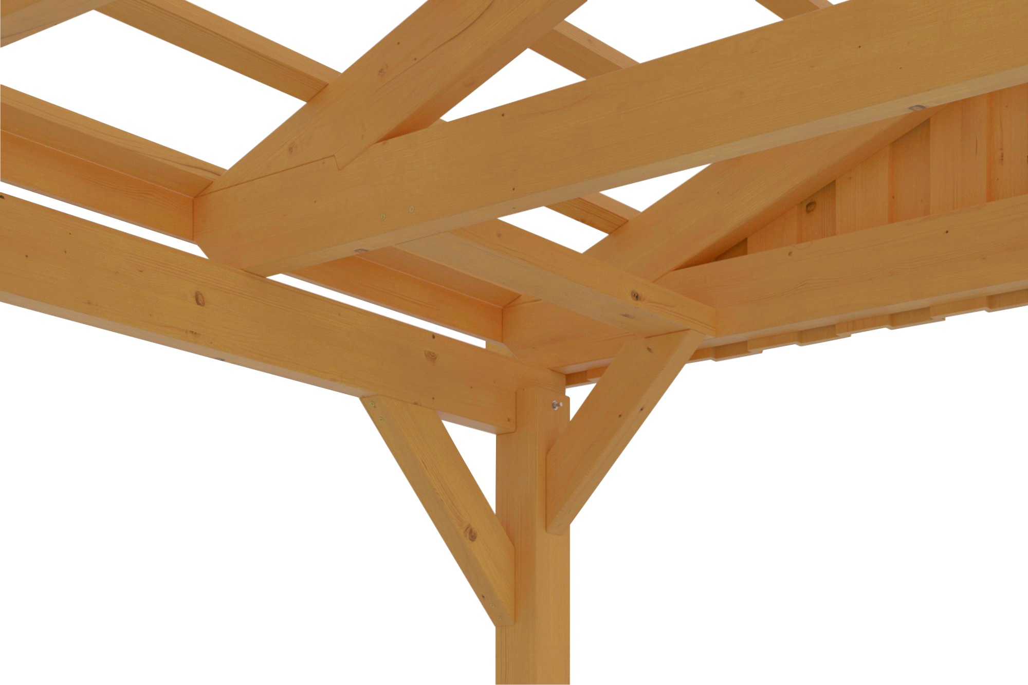 Skanholz Einzelcarport »Fichtelberg«, Leimholz-Nordisches Fichtenholz, hellbraun, mit Dachlattung