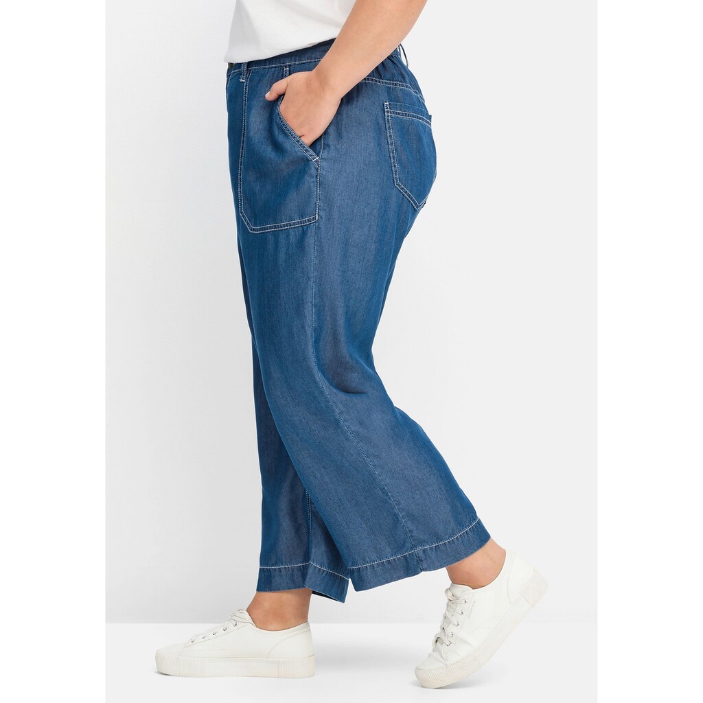 Sheego Weite Jeans »Große Größen«, aus TENCEL™ Lyocell, mit Kontrastnähten