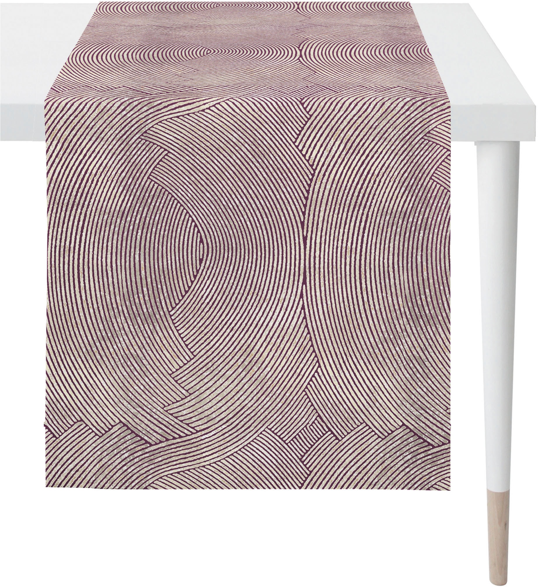 APELT Tischläufer "5470" grafische Linen / Uni
