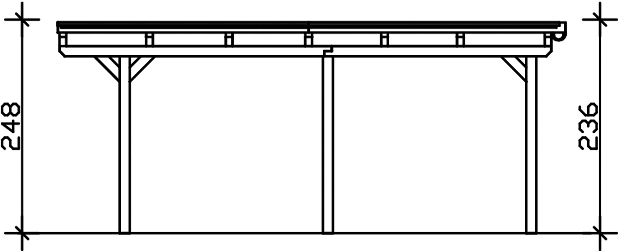 Skanholz Doppelcarport »Emsland«, Holz, 550 cm, Anthrazit