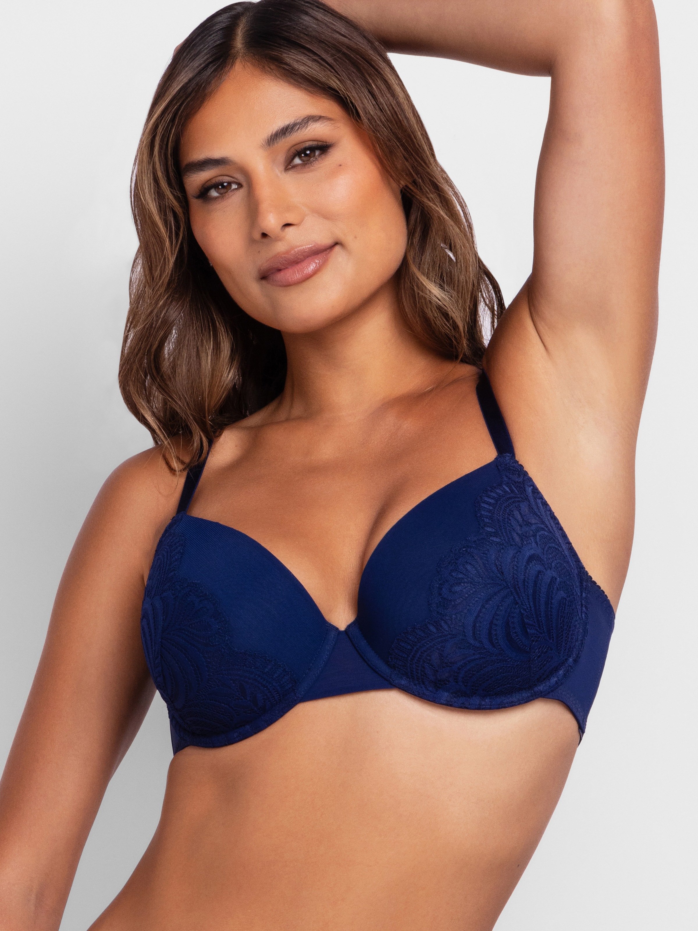 Thumbnail - Dorina Bügel-BH "Lincoln" 2er Pack, leicht gepolsterte Cups, Spitzendetails, uni