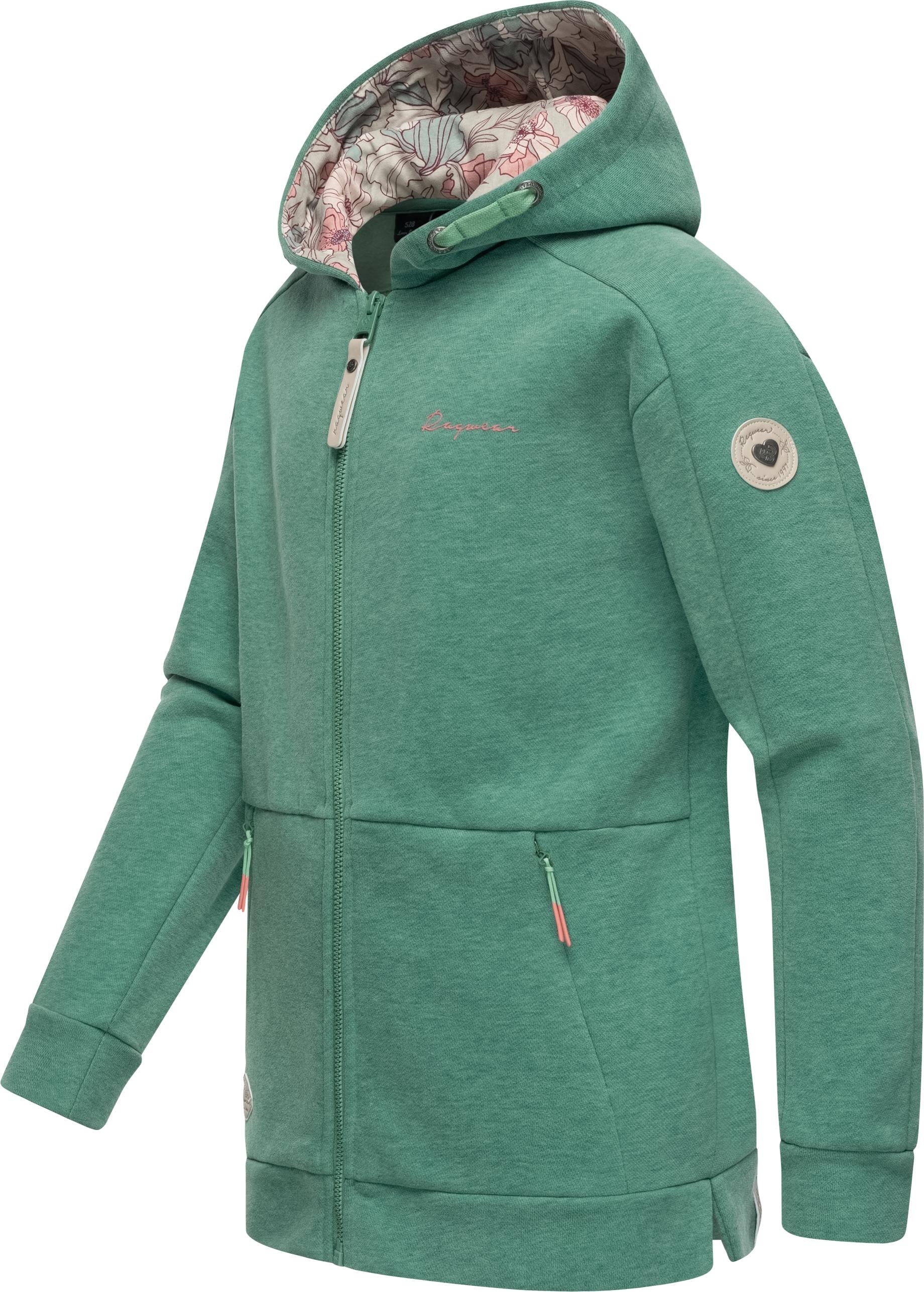 Ragwear Kapuzensweatjacke »Theera Zip«, Stylische Mädchen Sweatjacke mit Kapuze