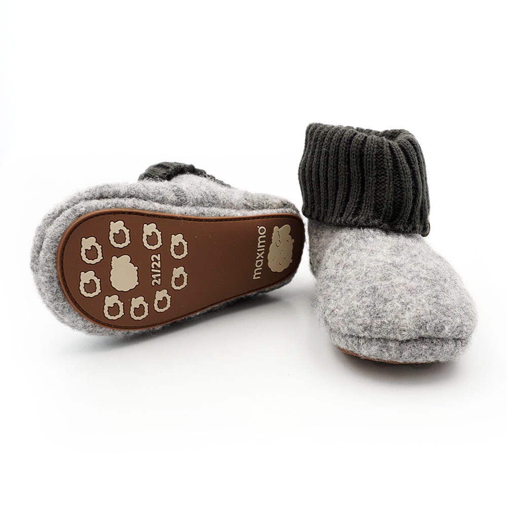 MAXIMO Hüttenschuhe, Lauflernschuhe, Wagenschuhe, Elastisches Bündchen