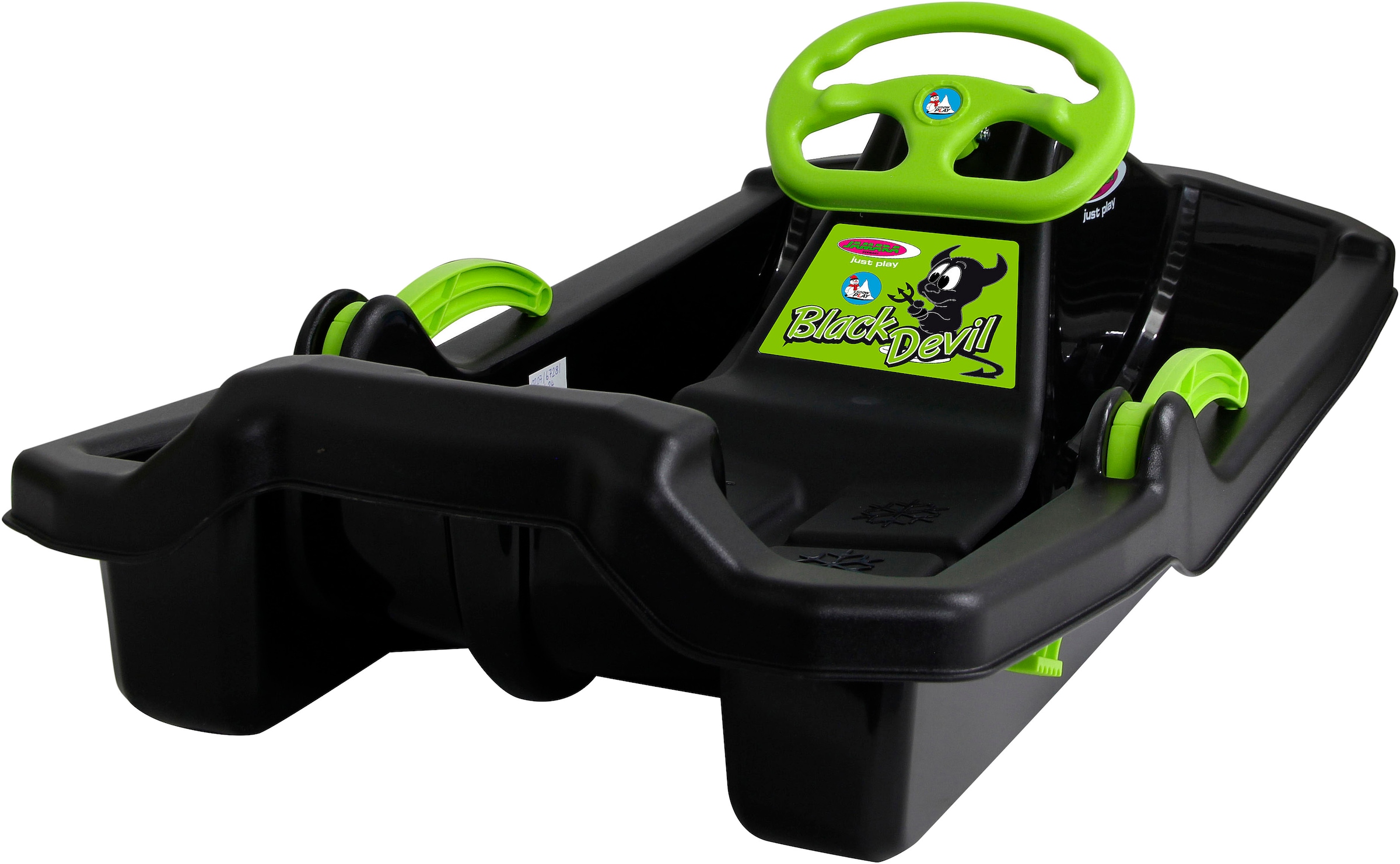 Jamara Bob »Snow Play Bob Black Devil 84cm schwarz mit Lenkrad und Bremse« Made in Europe