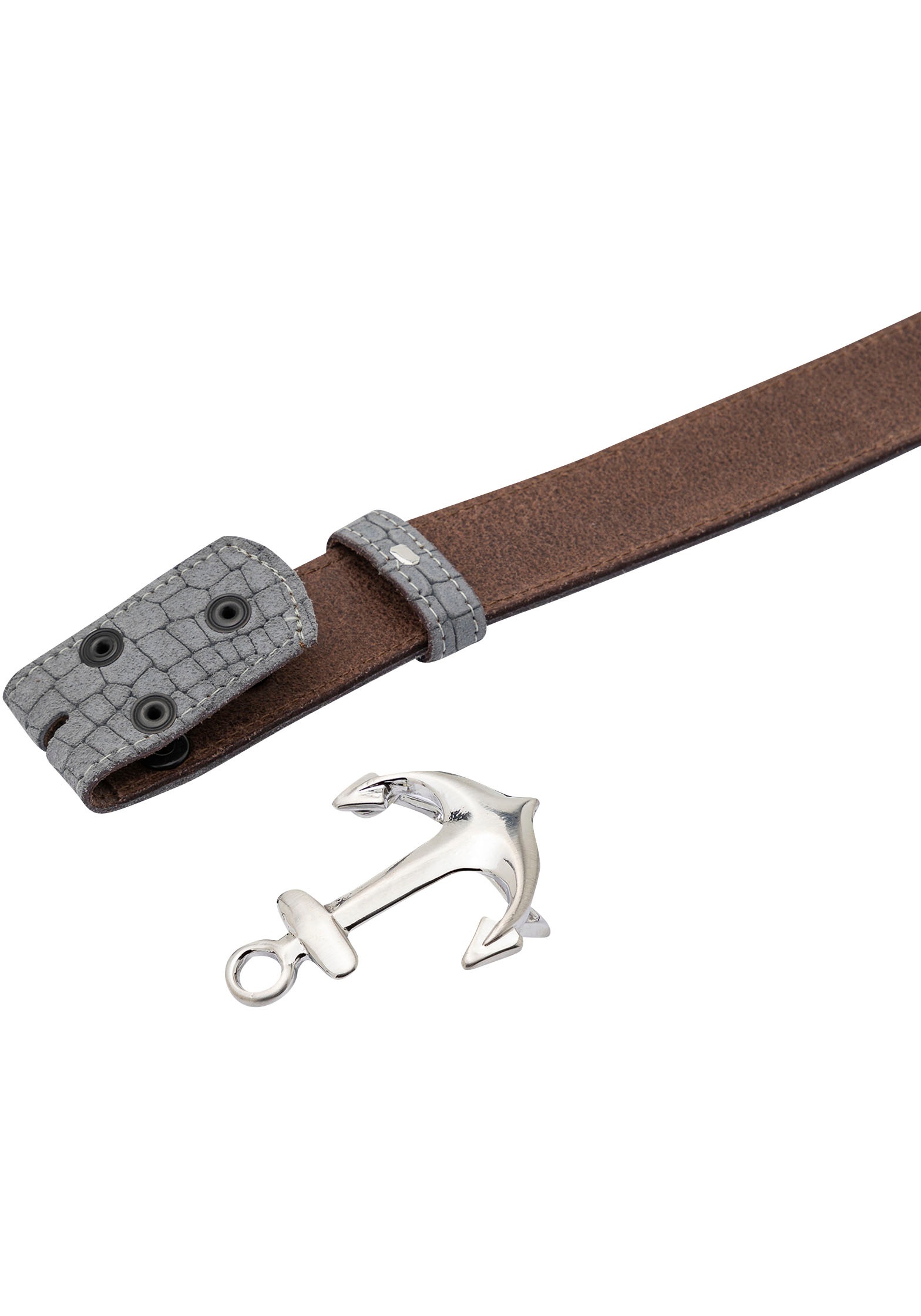 Rettungsring Gürtel Ledergürtel mit austauschbarer Schließe "Anker S019 Sat günstig online kaufen