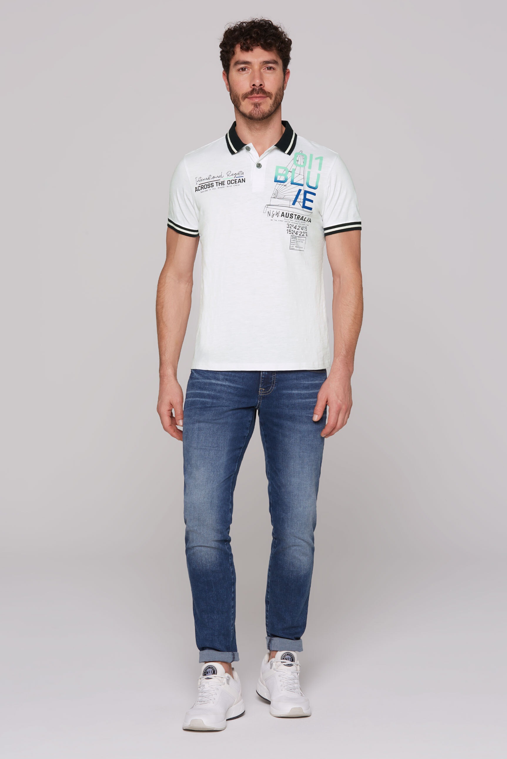 CAMP DAVID Poloshirt, aus Baumwolle