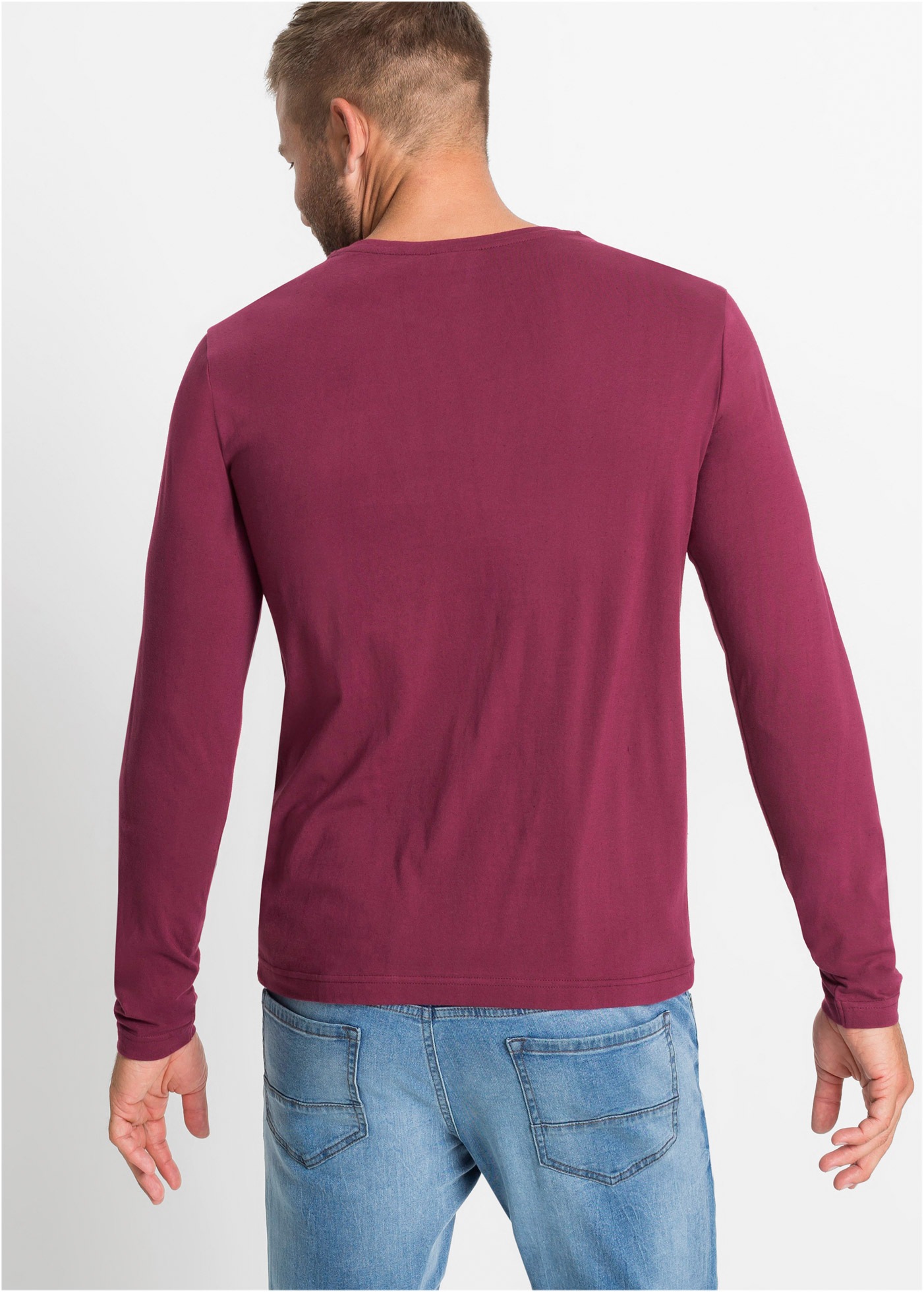 Thumbnail - bonprix Langarmshirt "Langarmshirt (3er Pack)" Packung, 3, 3 Stk. Langarmshirt (3er Pack)