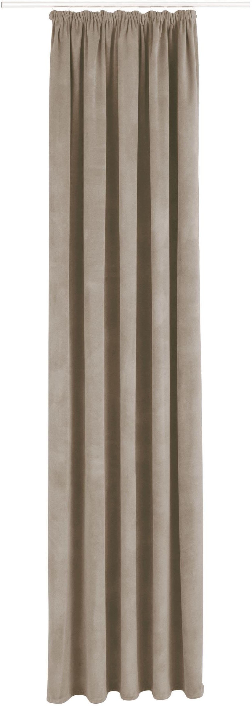 Bruno Banani Vorhang "Leroy" Kräuselband 1 Stk. tlg. Samt, einfarbig, monoc günstig online kaufen