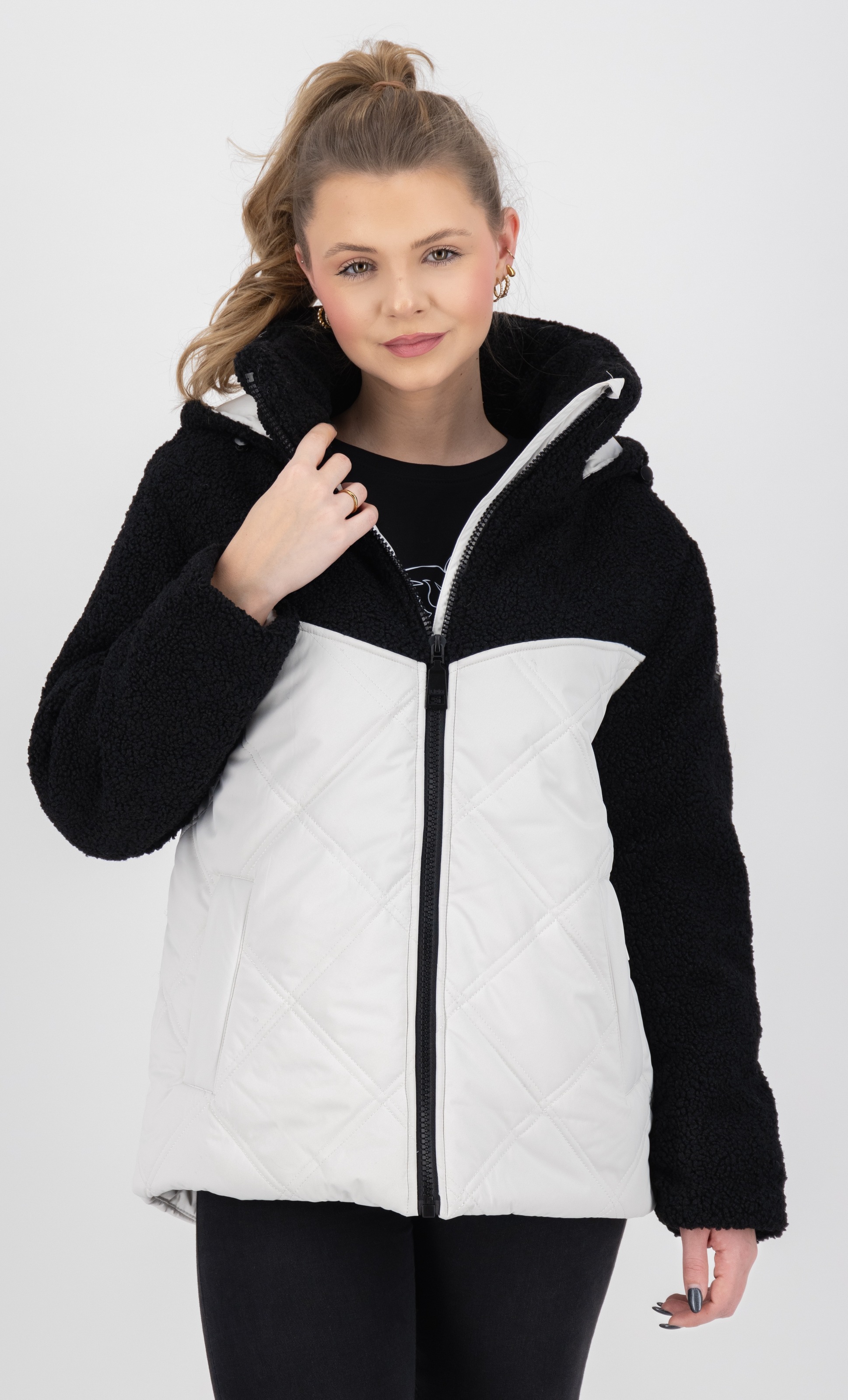 LPO Steppjacke "XAVIA WMN", hochgeschlossener Kragen mit Sherpa-Fleece günstig online kaufen