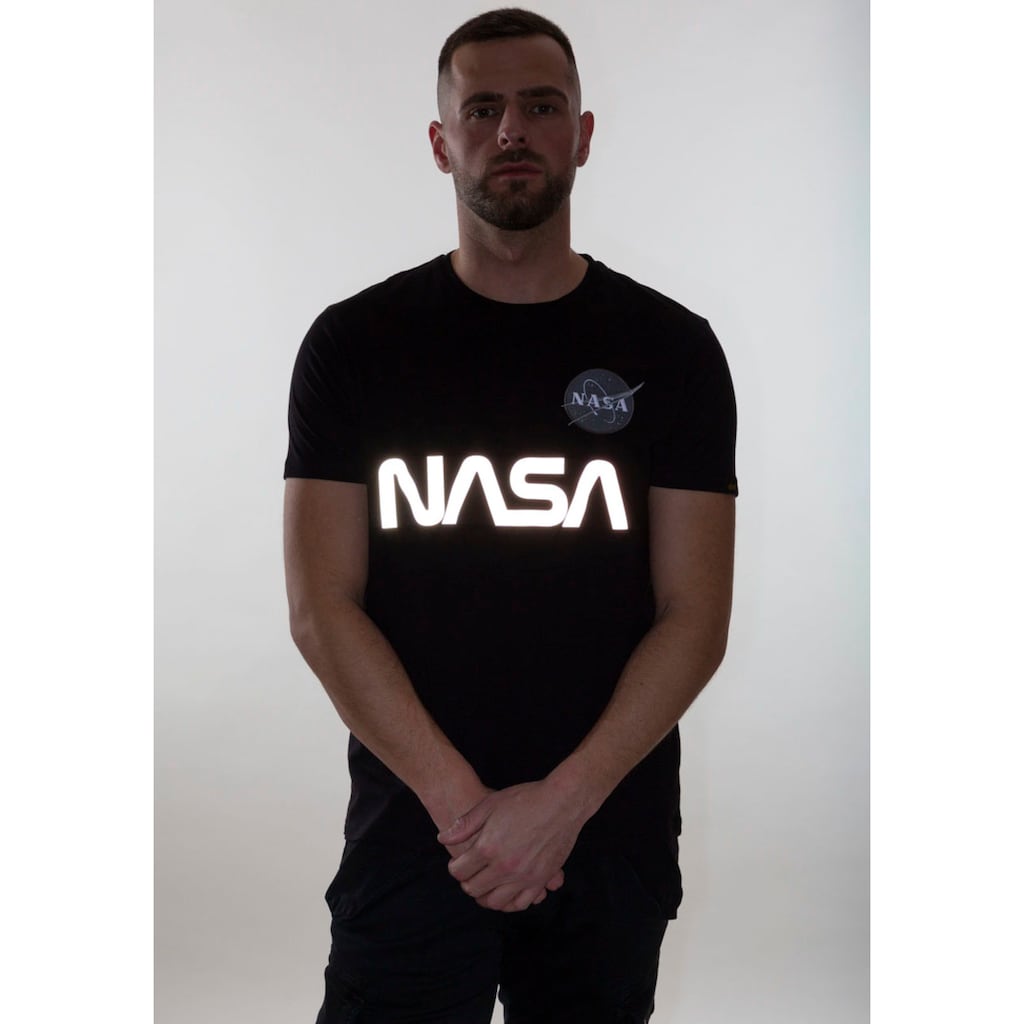 Alpha Industries Rundhalsshirt »Nasa Reflective Tee«