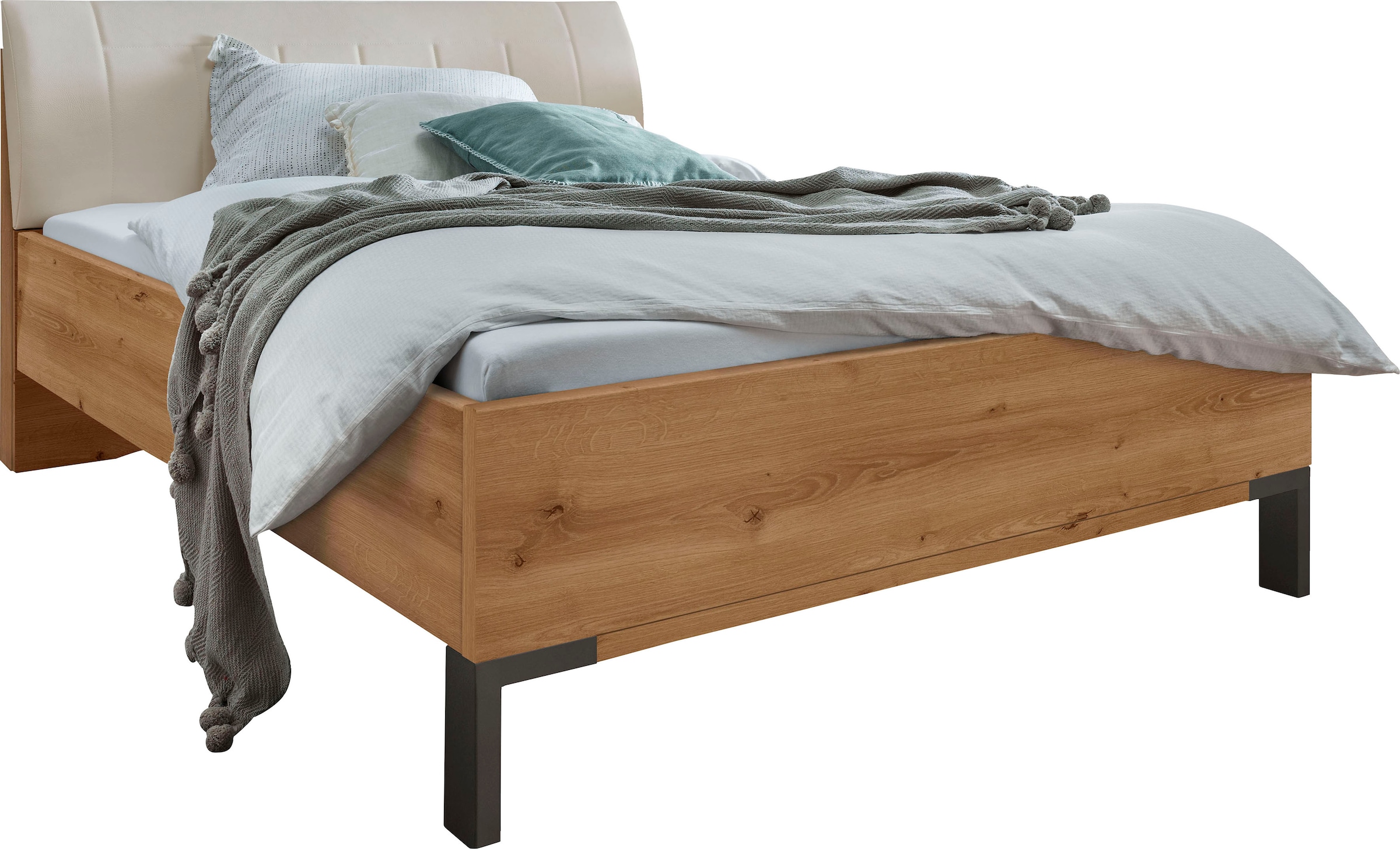 WIEMANN Futonbett "Monaco, Bettgestell, Bettrahmen, komfortables Polsterkop günstig online kaufen