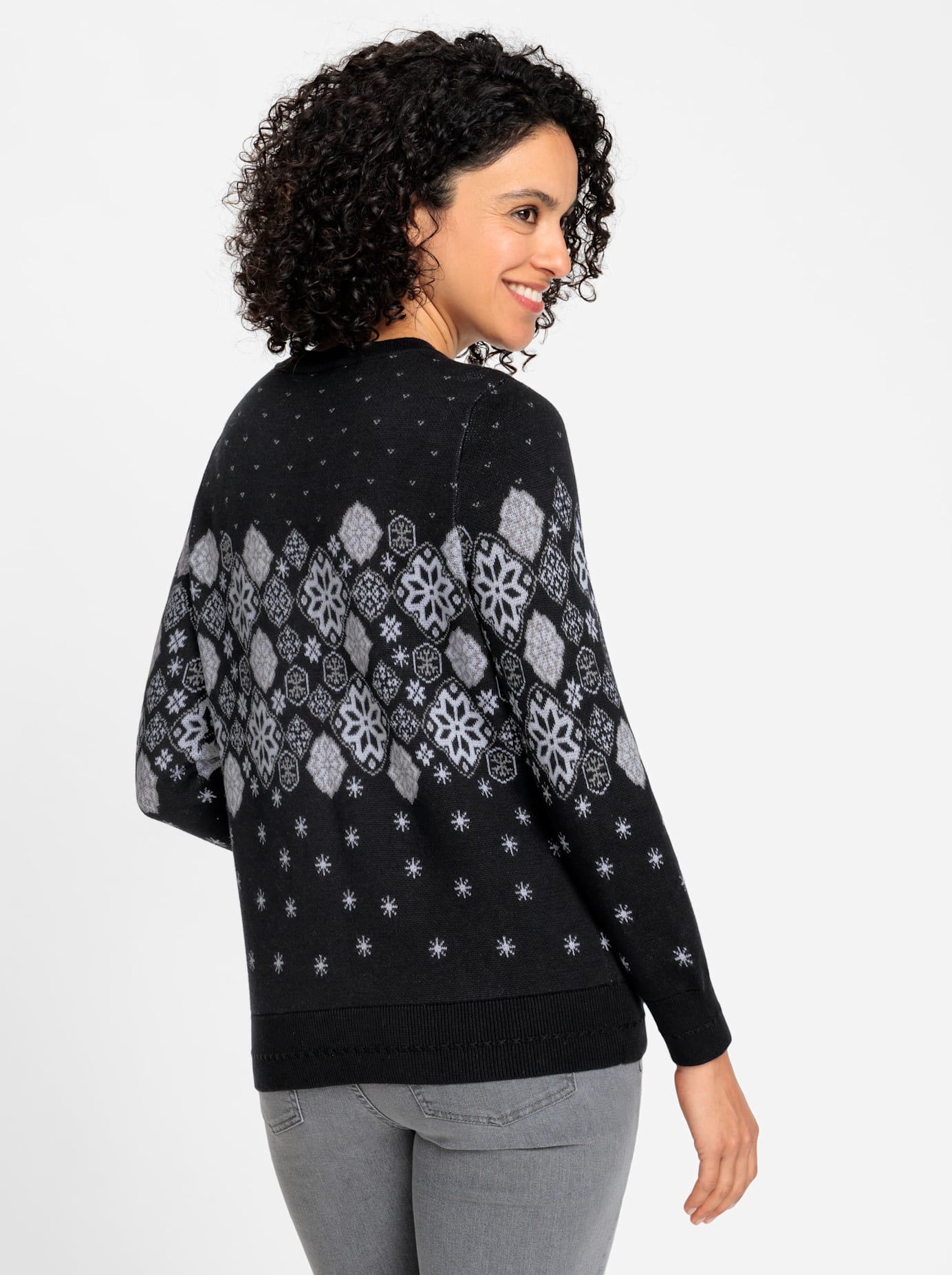 Inspirationen Rundhalspullover »Jacquard-Pullover«