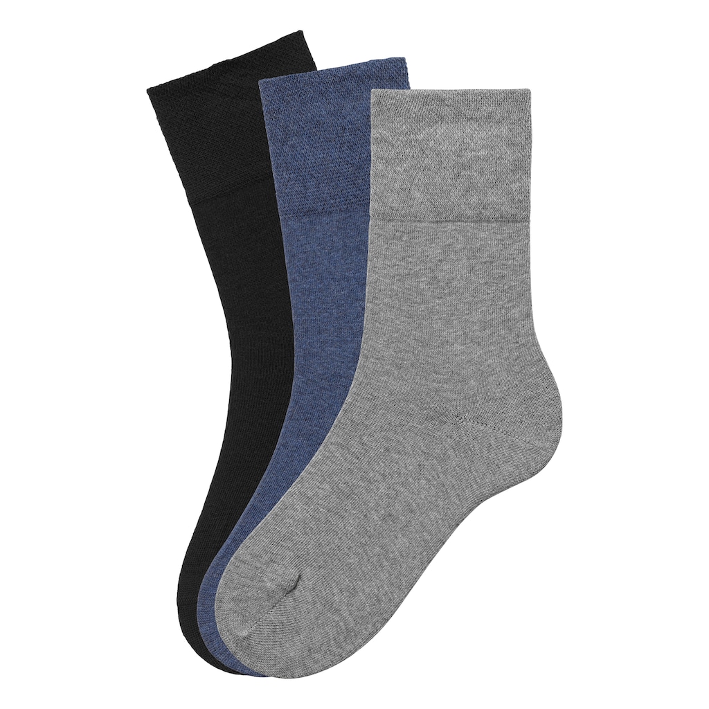 H.I.S Socken, (Set, 3 Paar), mit Komfortbund auch für Diabetiker geeignet