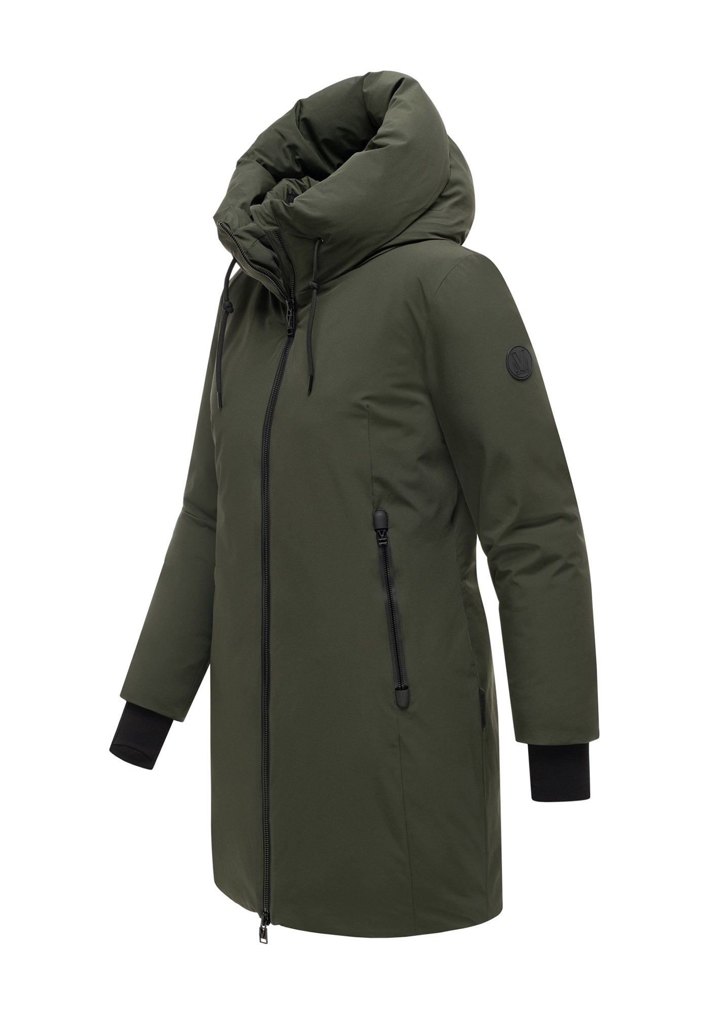 Marikoo Winterjacke »Polarhäschen« mit Kapuze Wintermantel mit Kapuze, Stehkragen, taillierte Rückenpartie