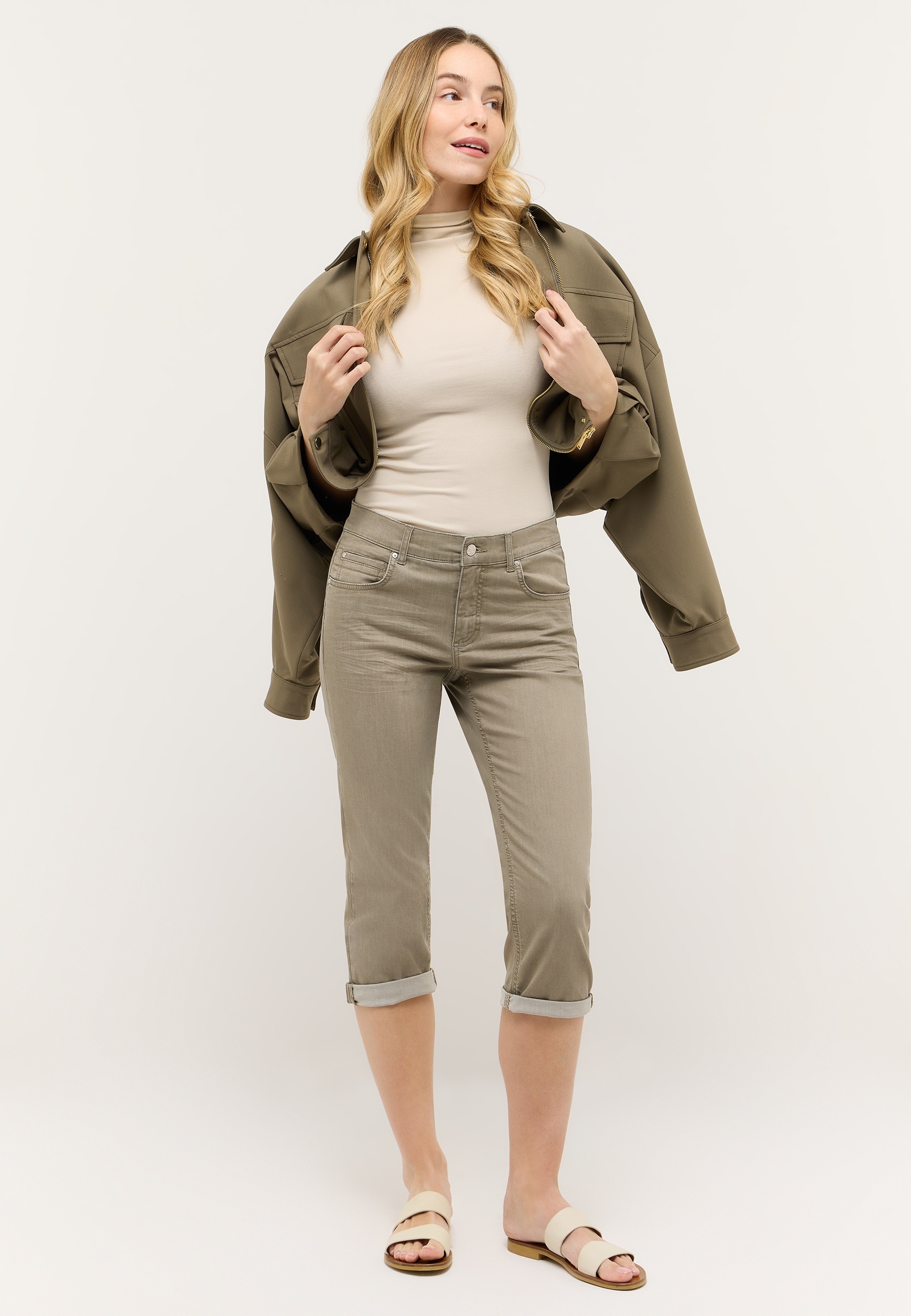 ANGELS Caprijeans »CICI TURN UP« mit Stretch und Aufschlag