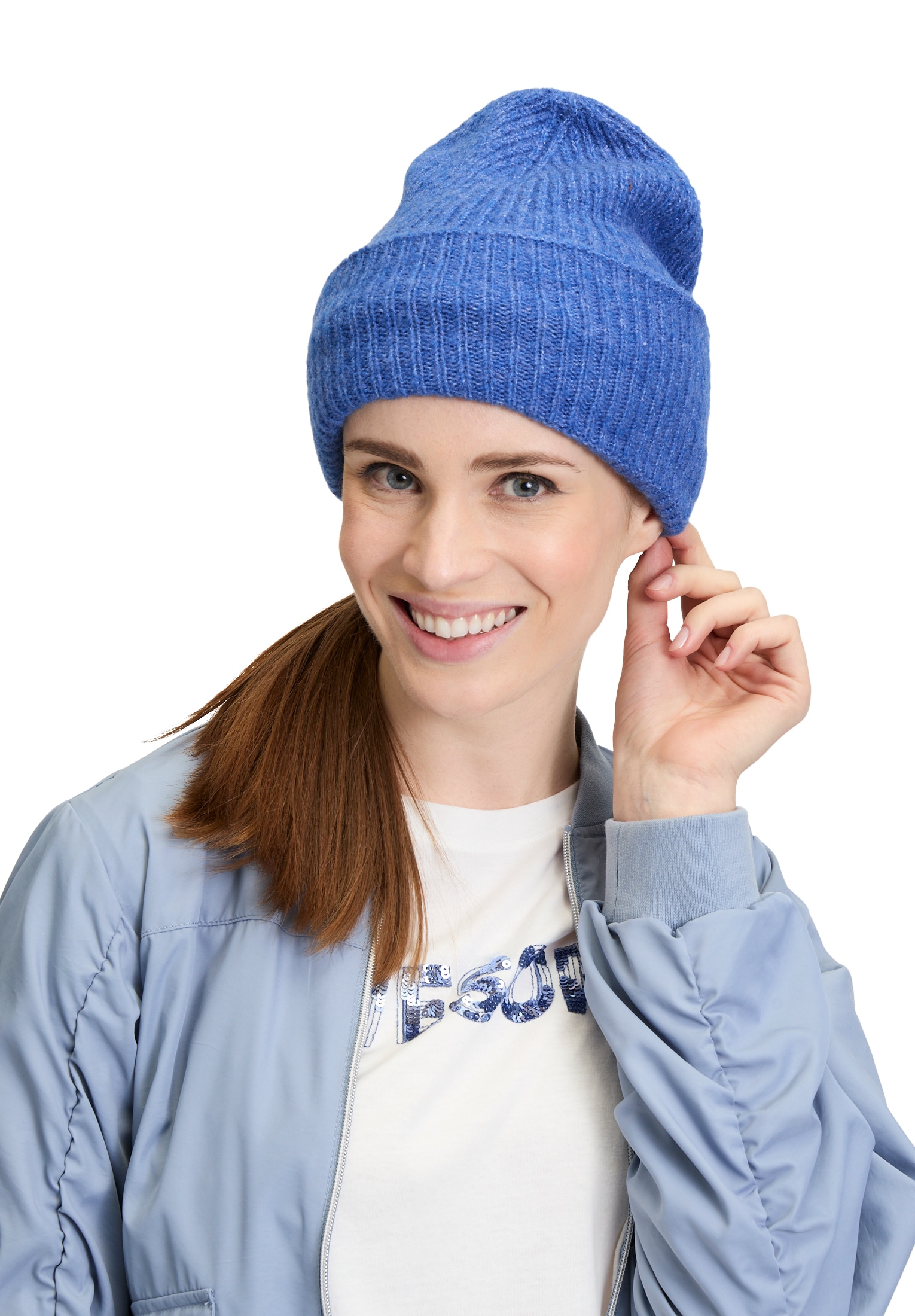 Cartoon Strickmütze "Cartoon Damen Mütze unifarben", Struktur günstig online kaufen