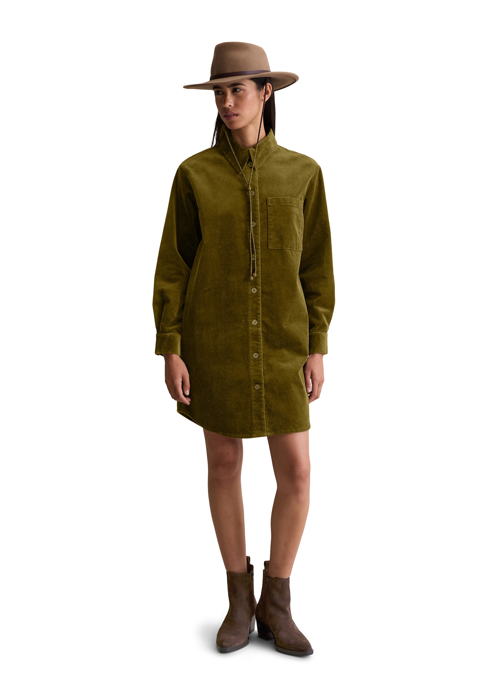 Marc O'Polo DENIM Hemdblusenkleid »aus Organic Cotton Stretch«